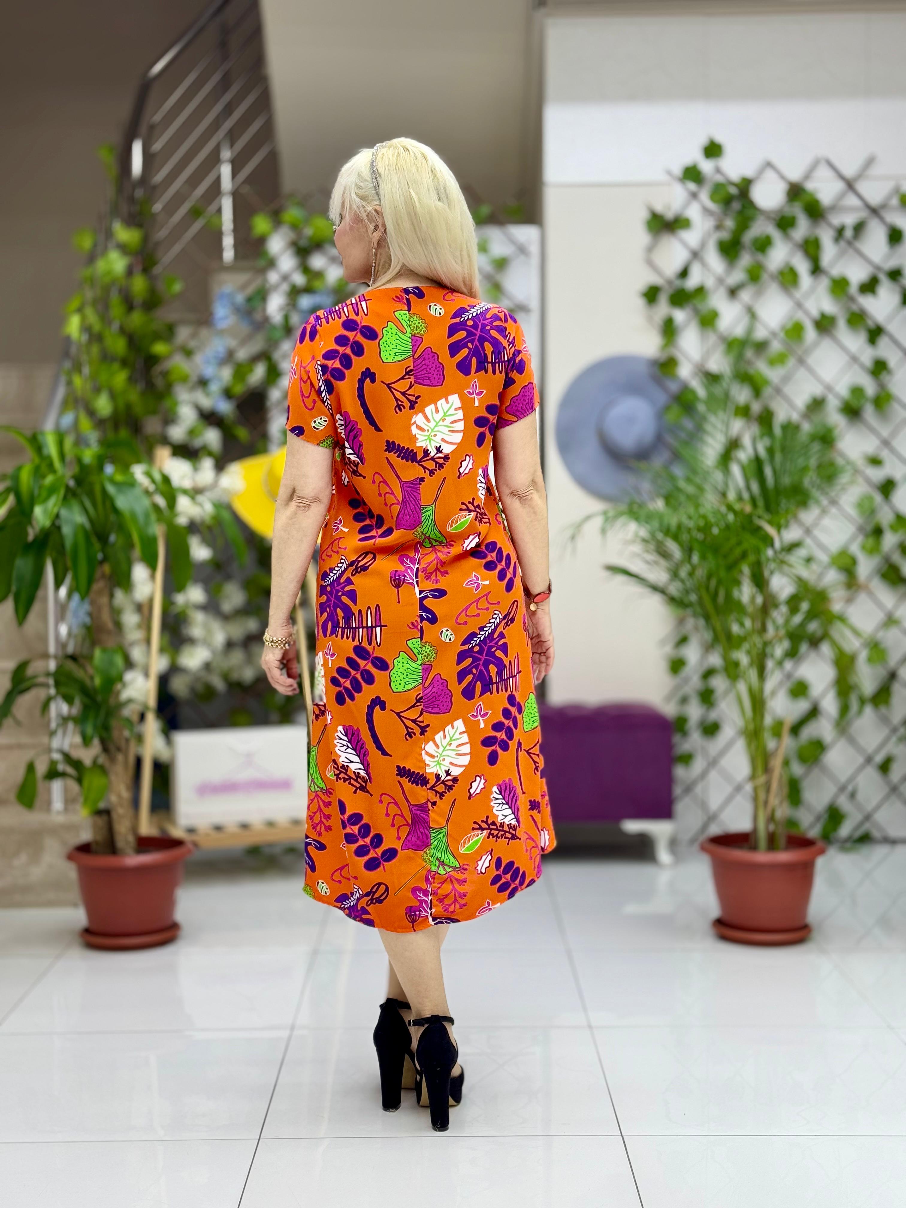 DM70027 Demet Viskon Elbise