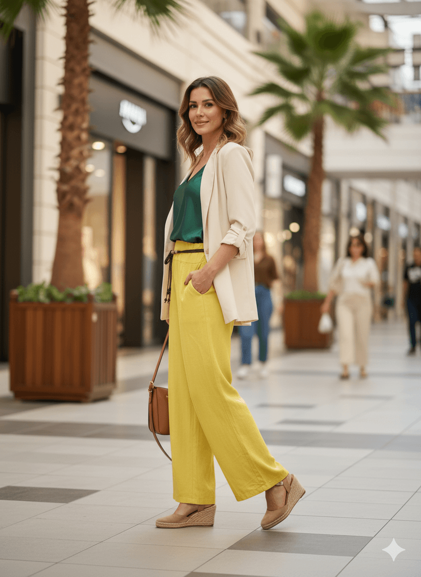 P3082 PANTALÓN LINO ITALIANO MARRÓN