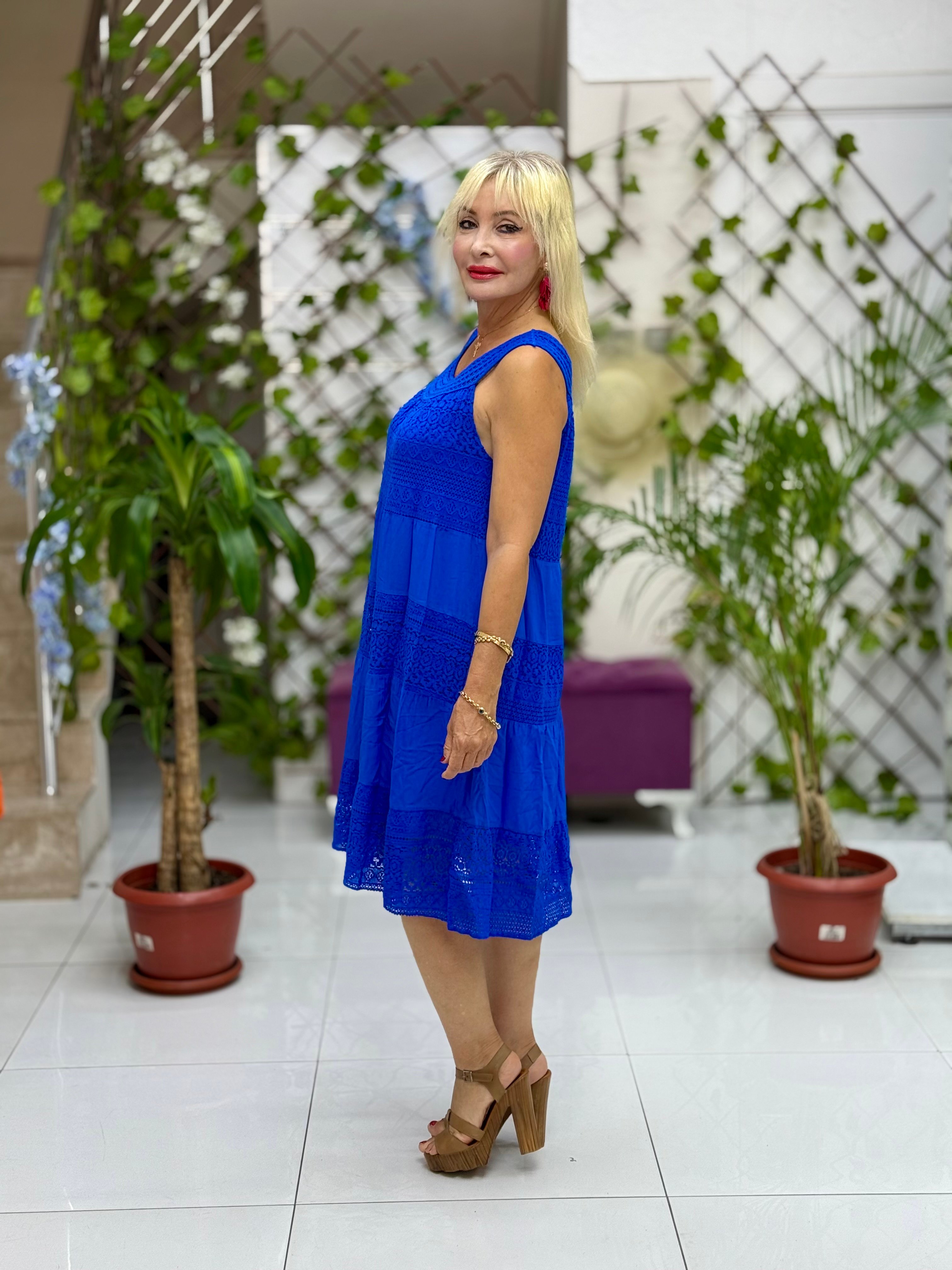 N20725 Vestido de algodón italiano Rosa