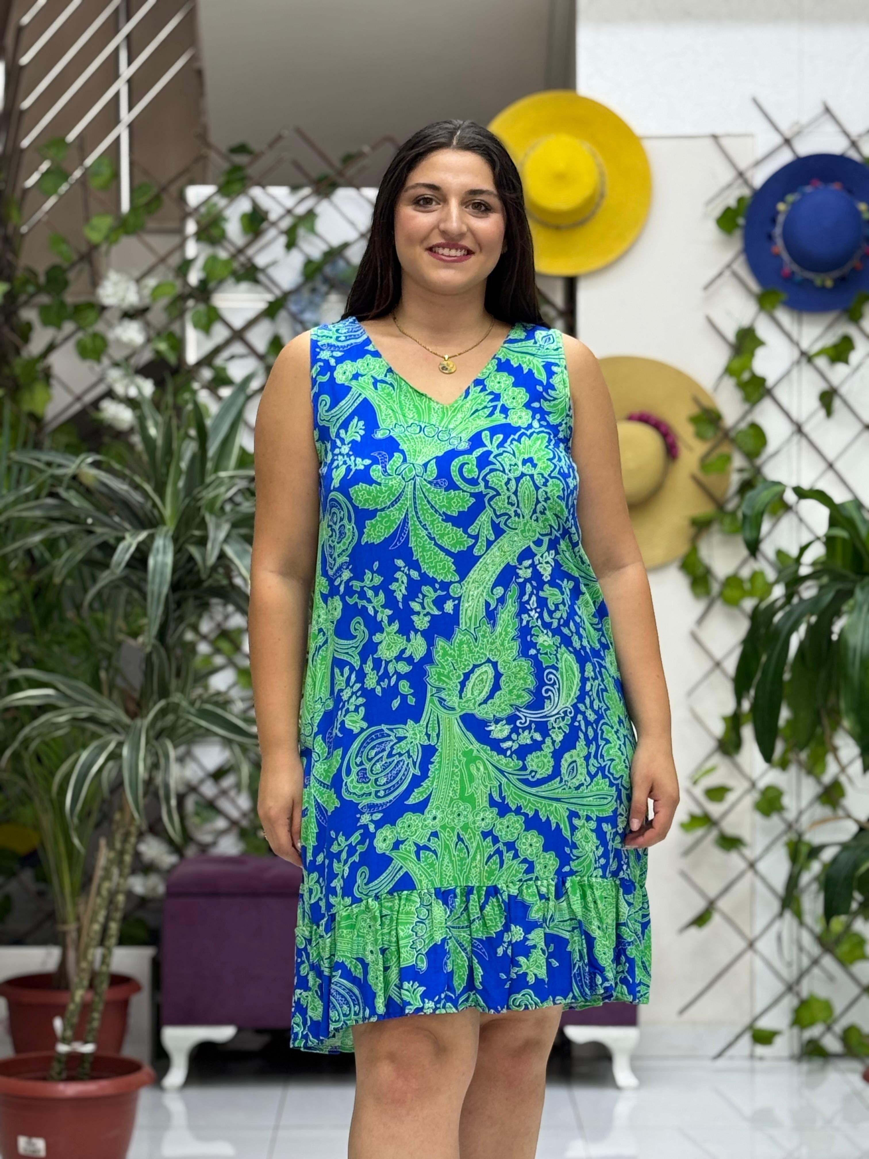 ALN16021 Viskon Alanya Elbise