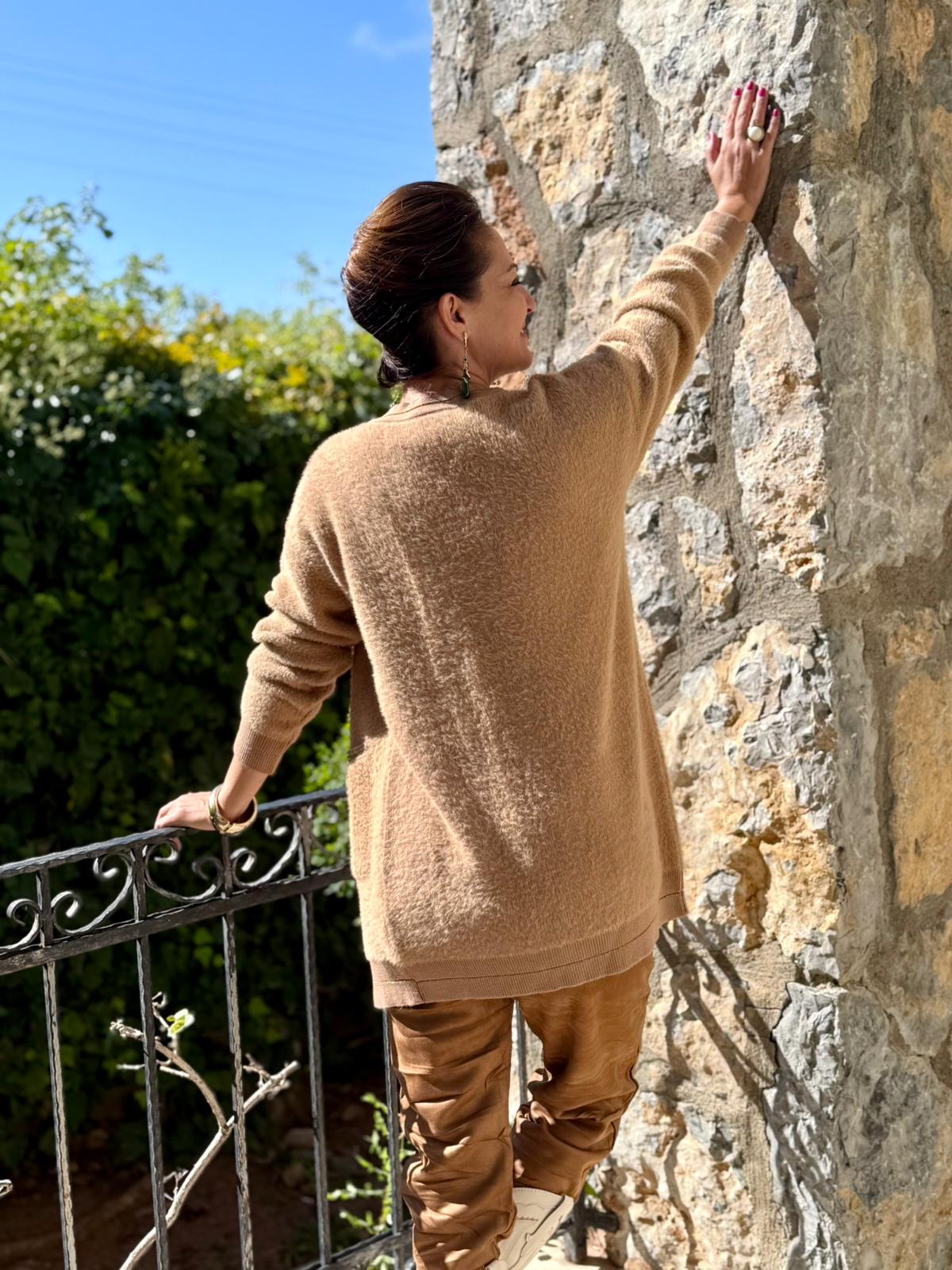 Sc2403 Jersey De Punto Lavado Marrón