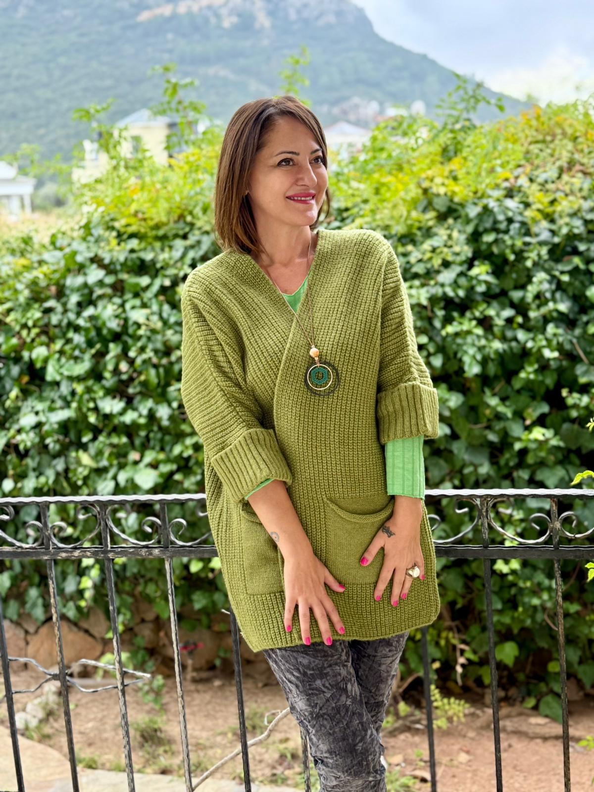 Sc2403 Jersey De Punto Lavado Marrón