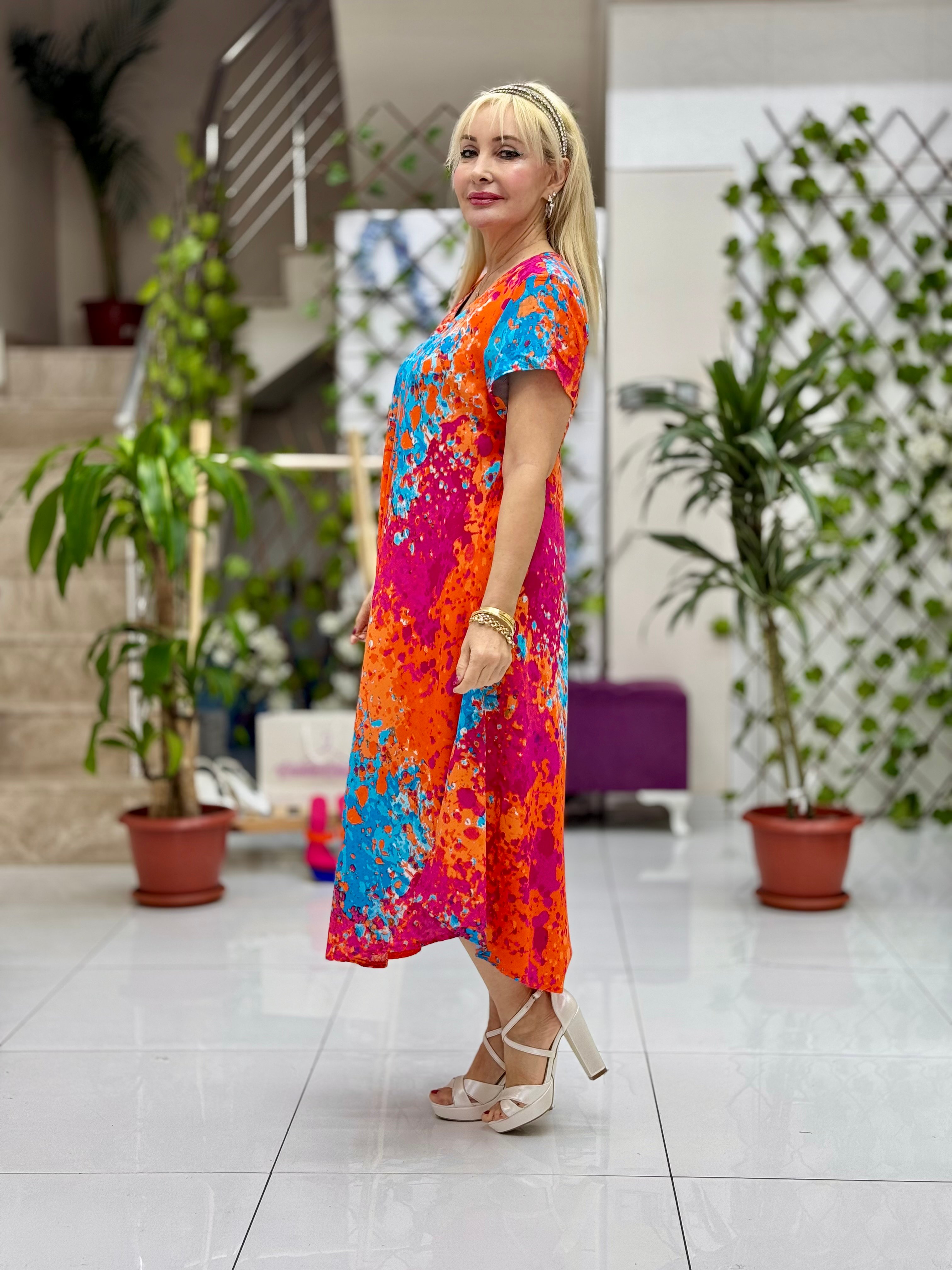 FDD17164 Viskon Frida Elbise