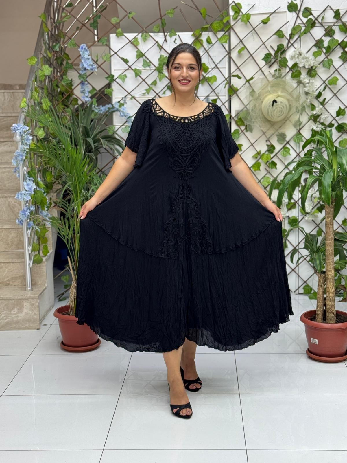 M1420 Vestido Hürrem Negro