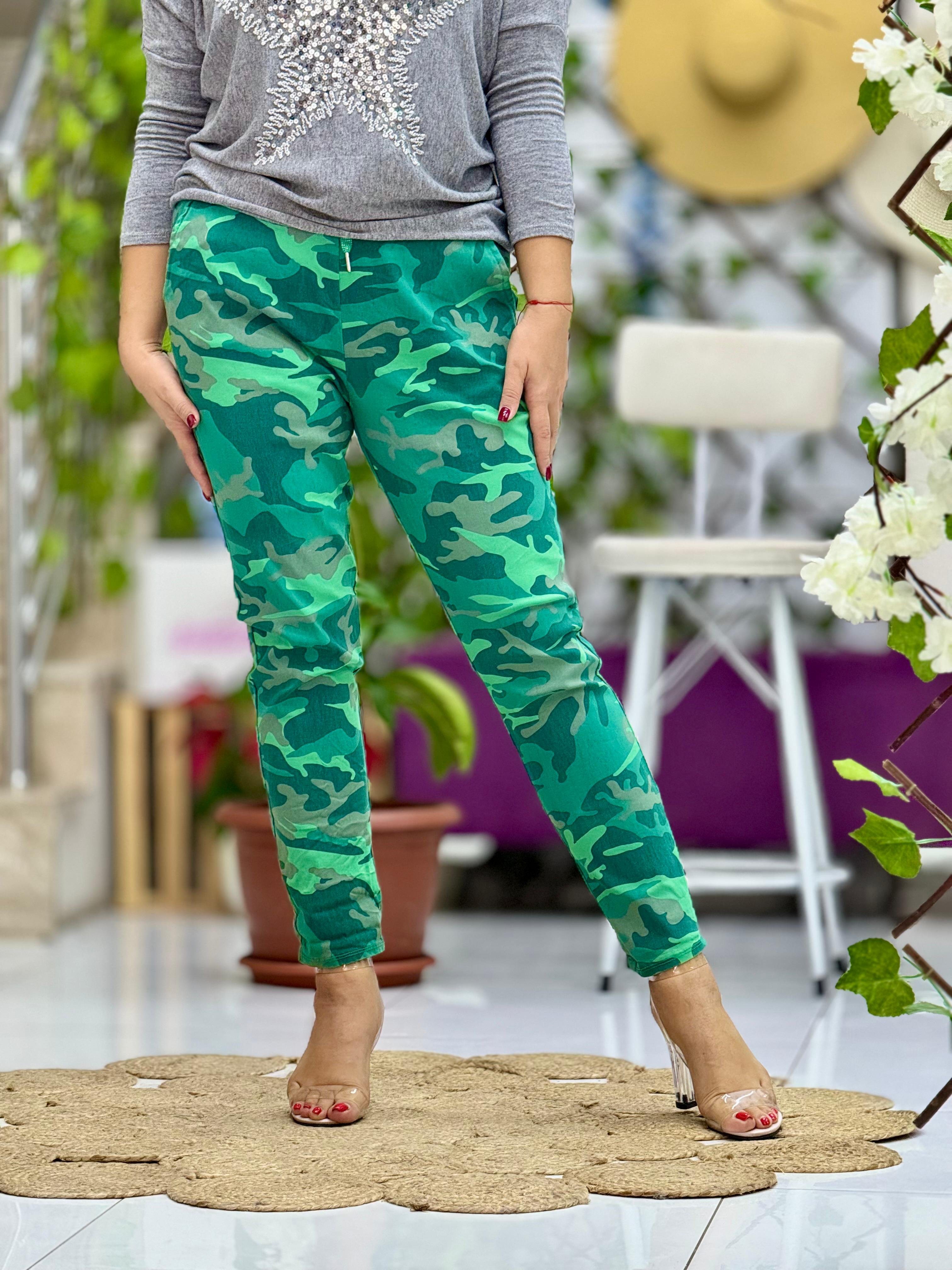 10405 Pantalón Camuflaje Italiano Verde