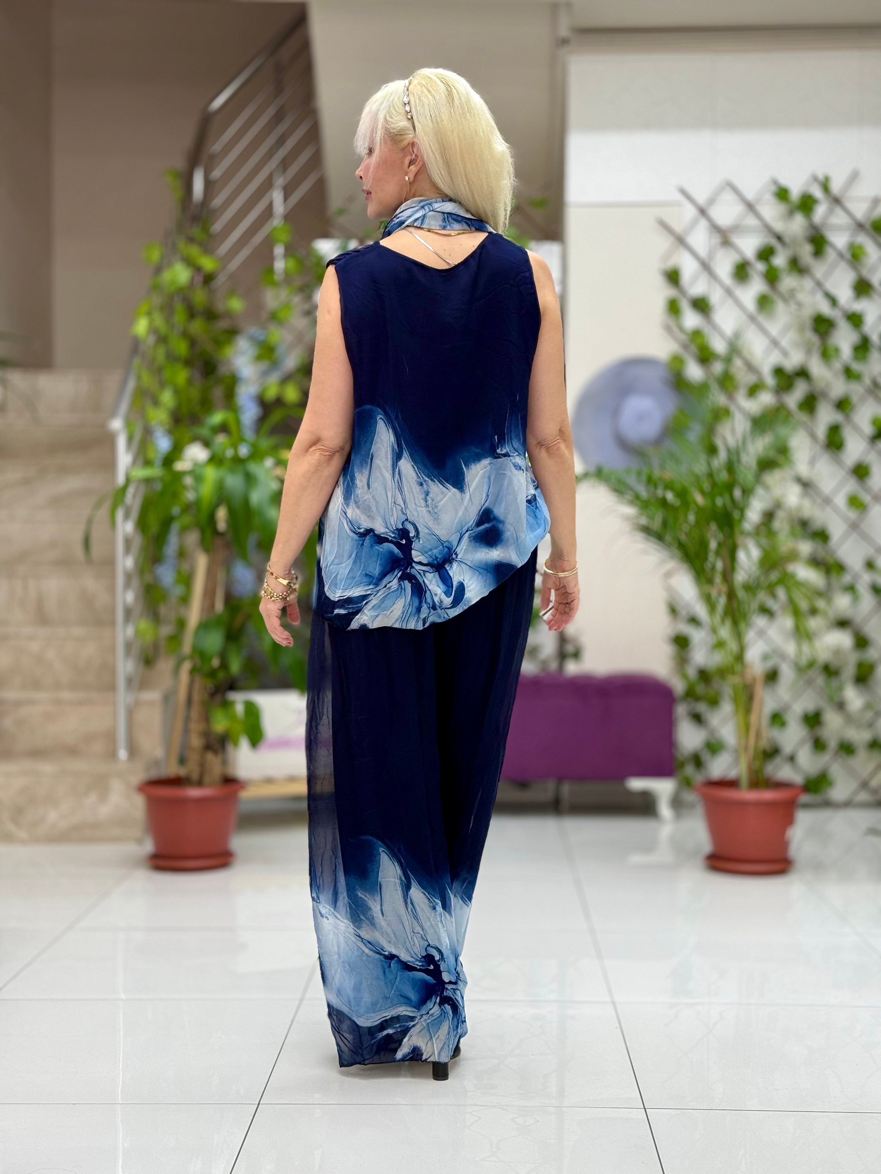 P3009 Traje Italiano De Seda Con Lentejuelas Camel