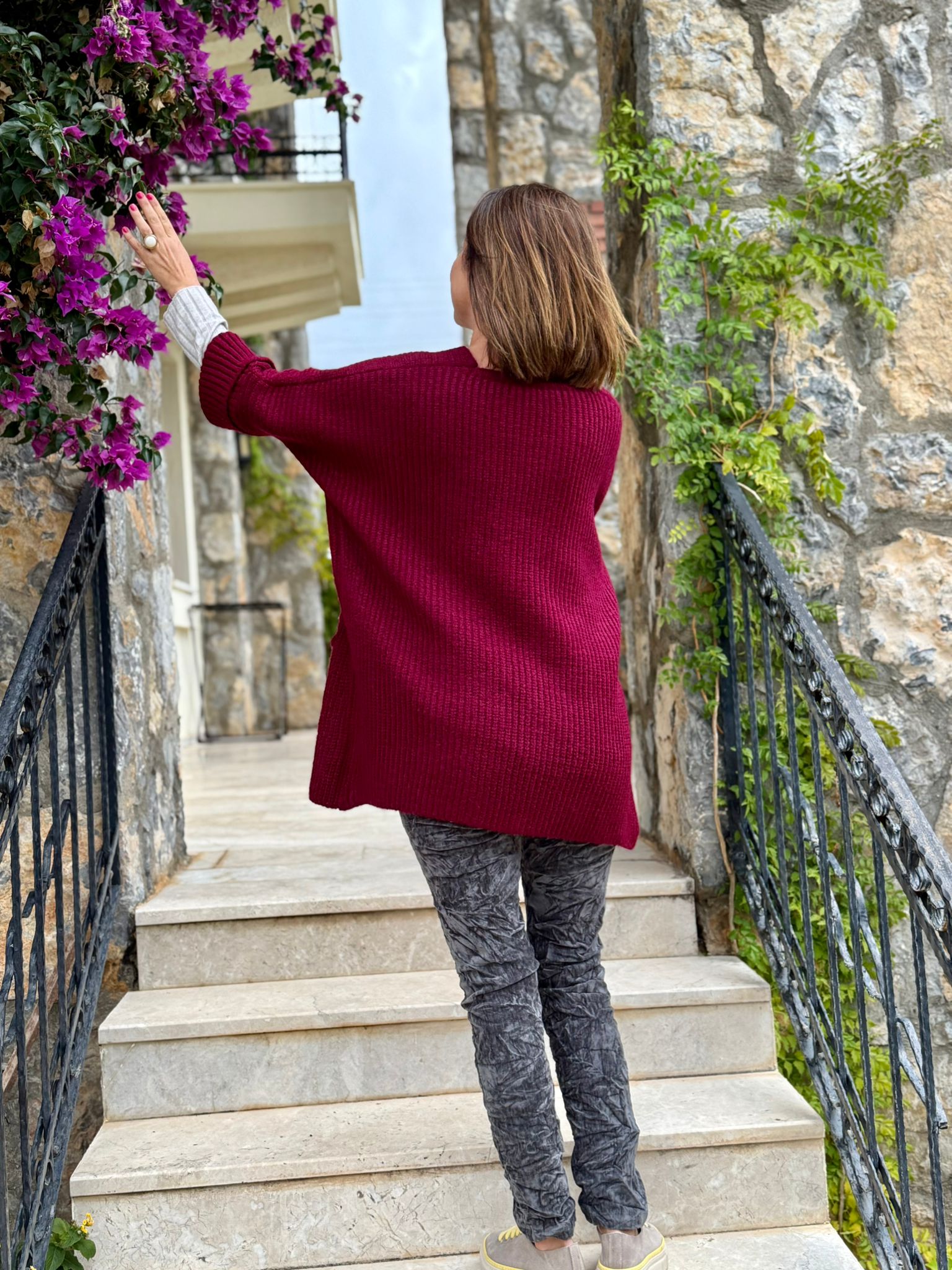 Sc2403 Jersey De Punto Lavado Marrón