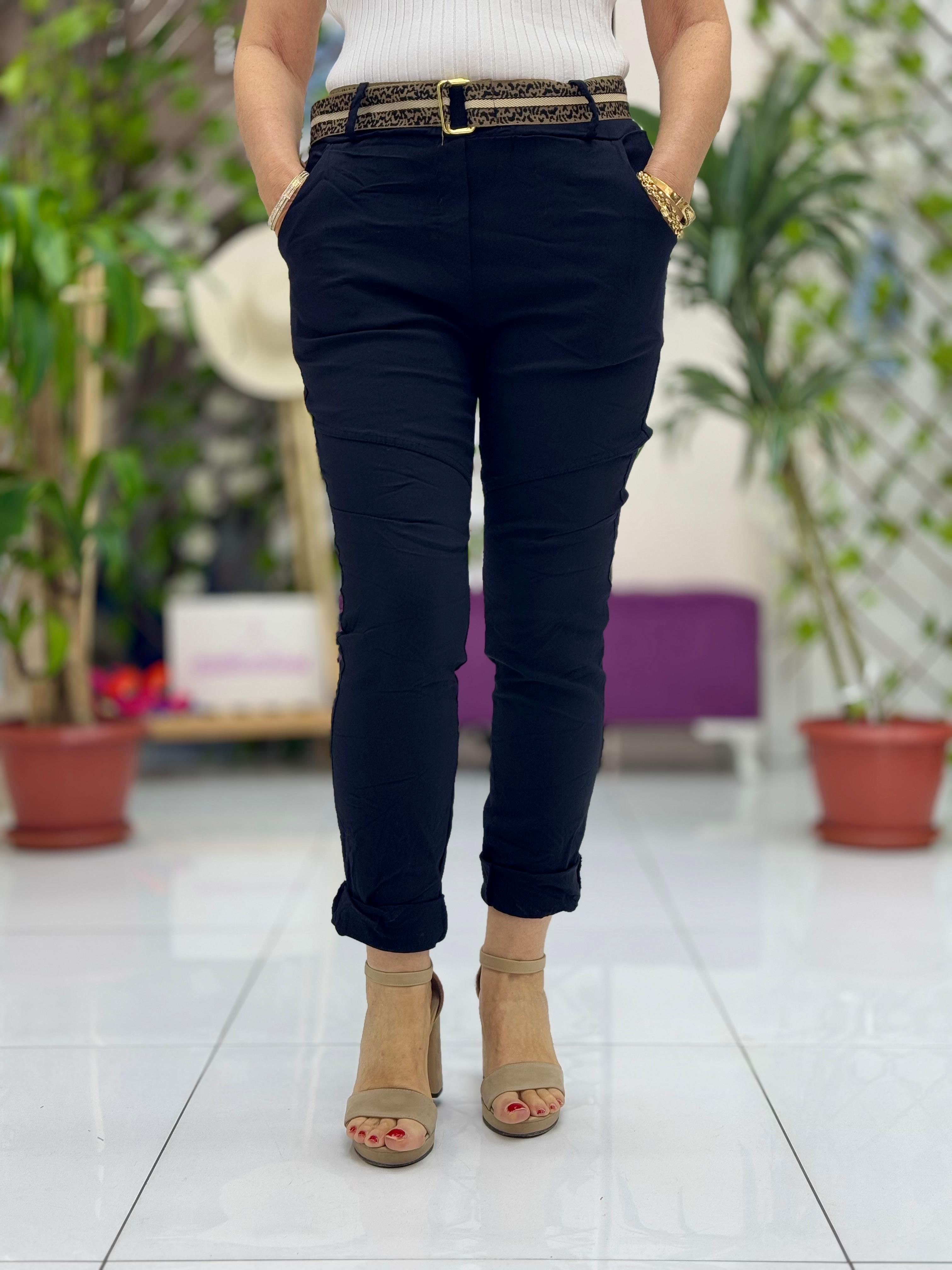 NC21358 İtalyan Coton Pantolon Siyah