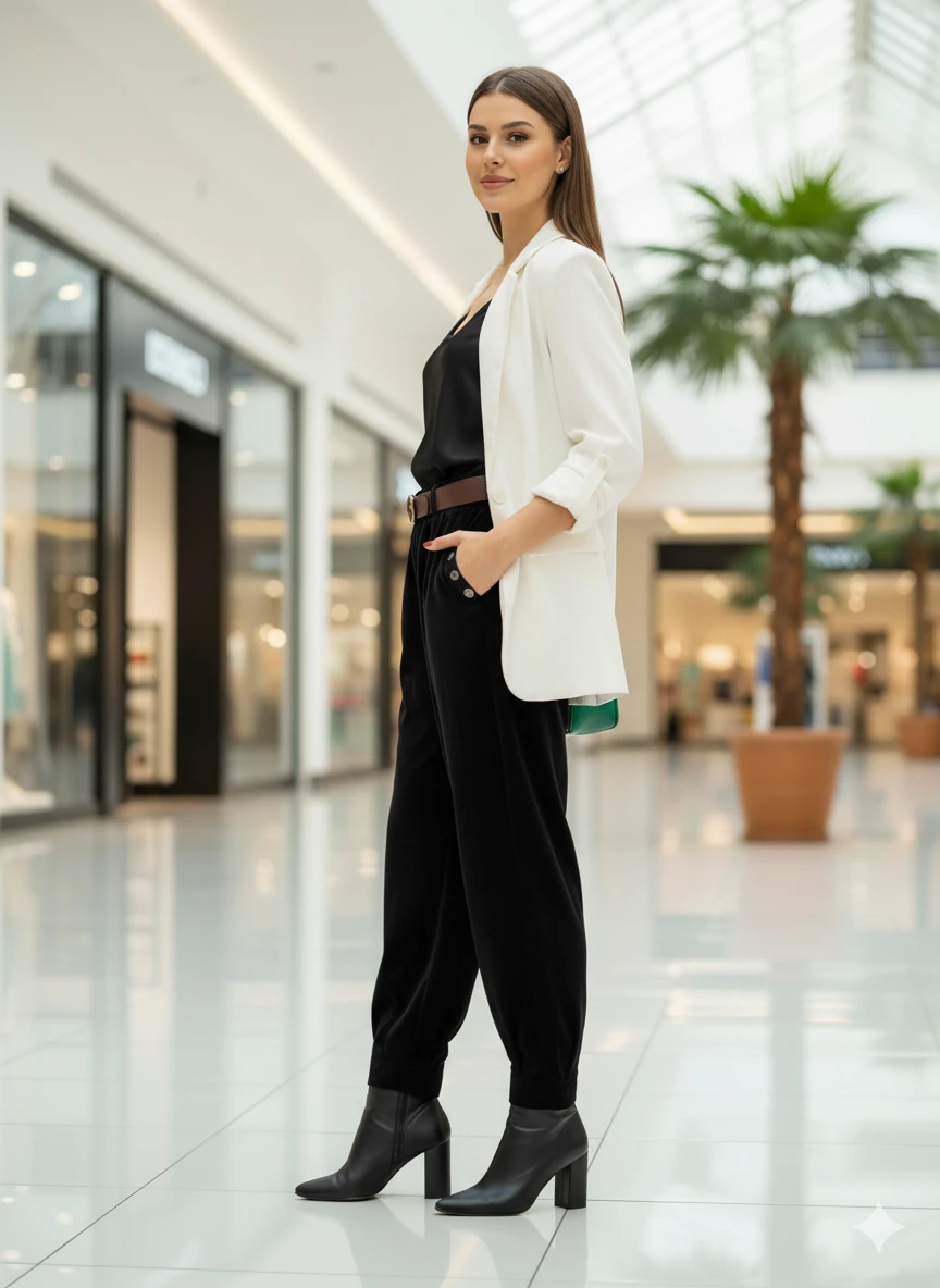 LS22038 İtalyan Kadife Pantolon Siyah