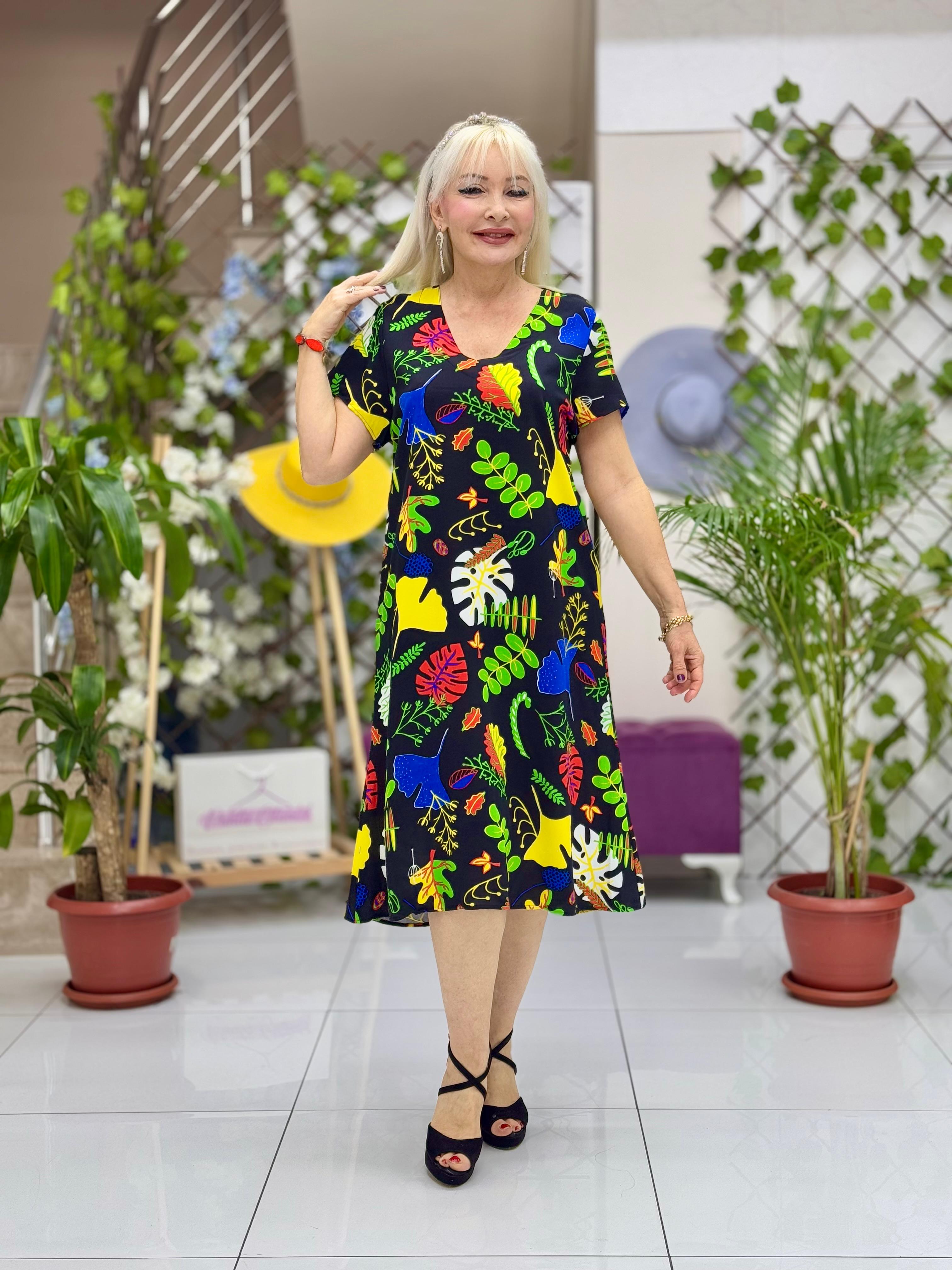 DM70022 Demet Viskon Elbise