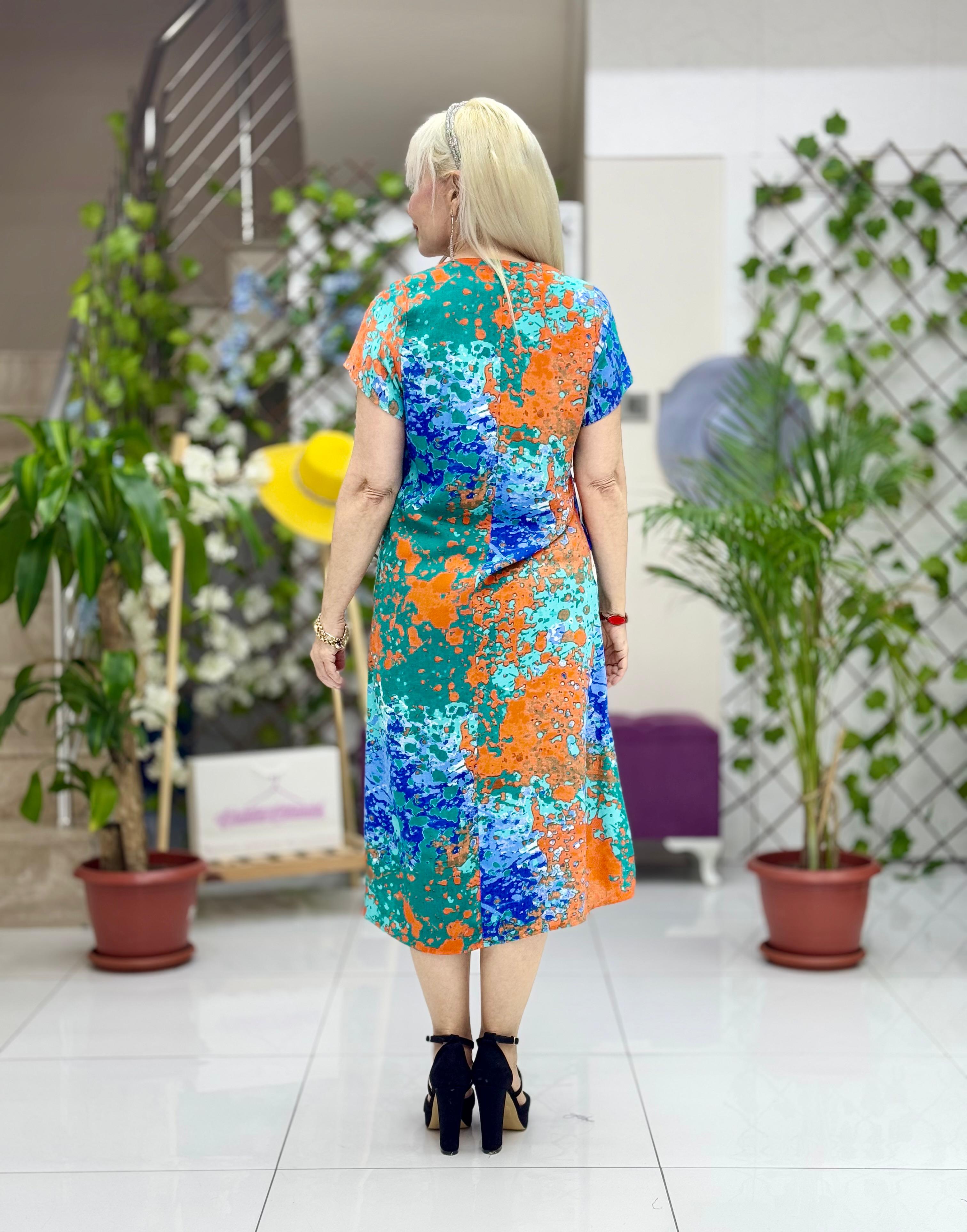 DM70037 Demet Viskon Elbise