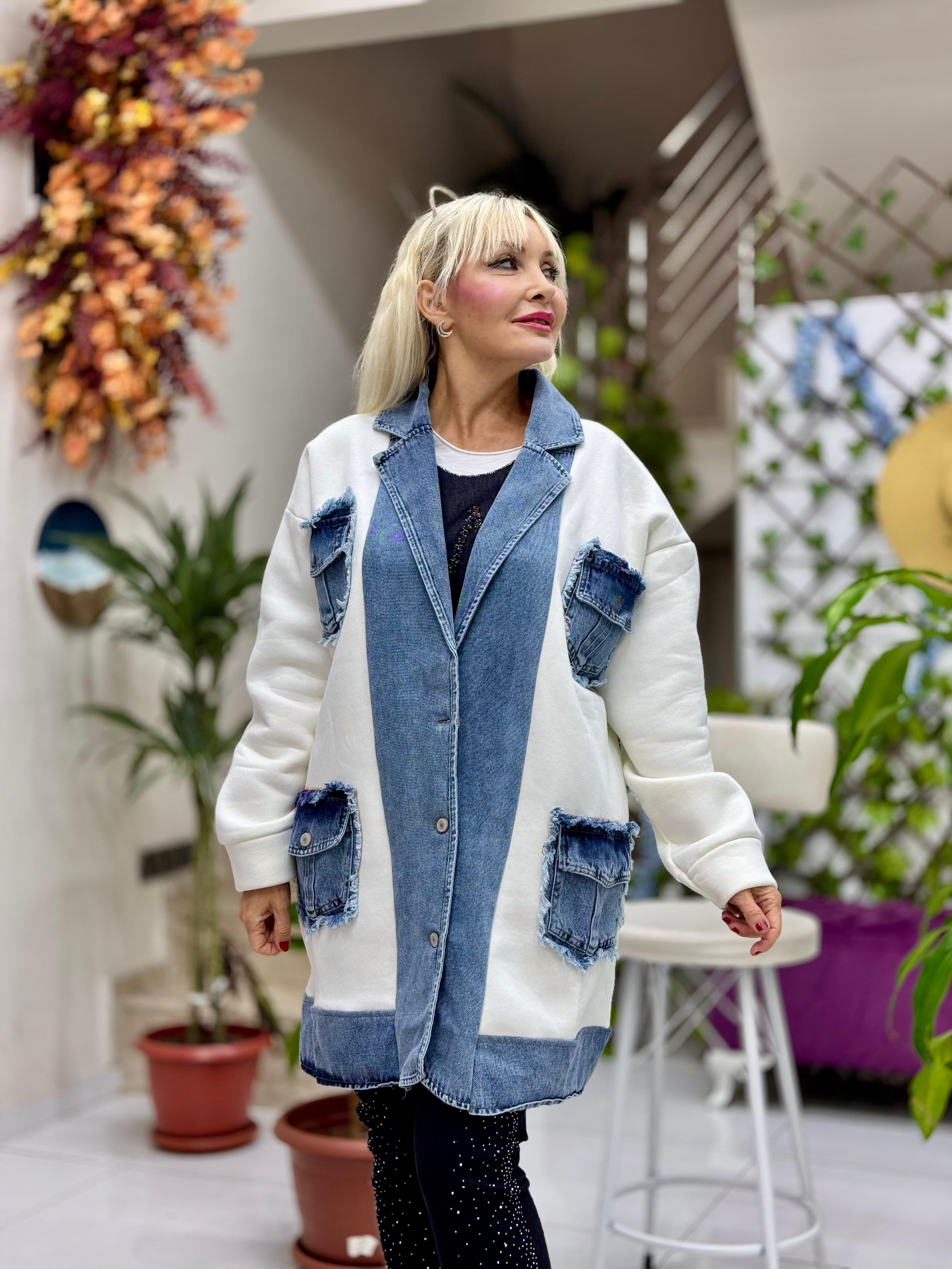 SY1079 3 İPLİK KOT DETAY CEKET