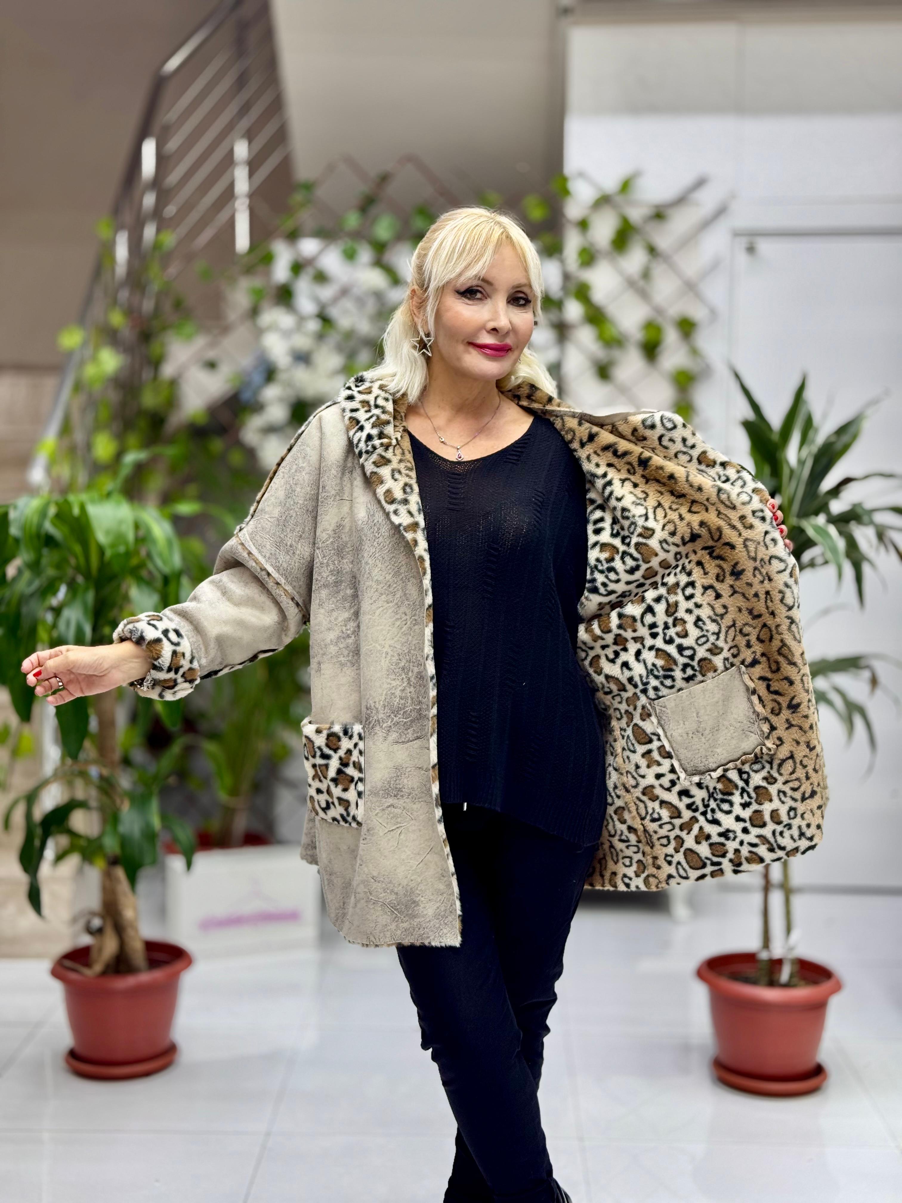 YG4170 Çift Taraflı Kapamasız İtalyan Nubuk Kaban Taş