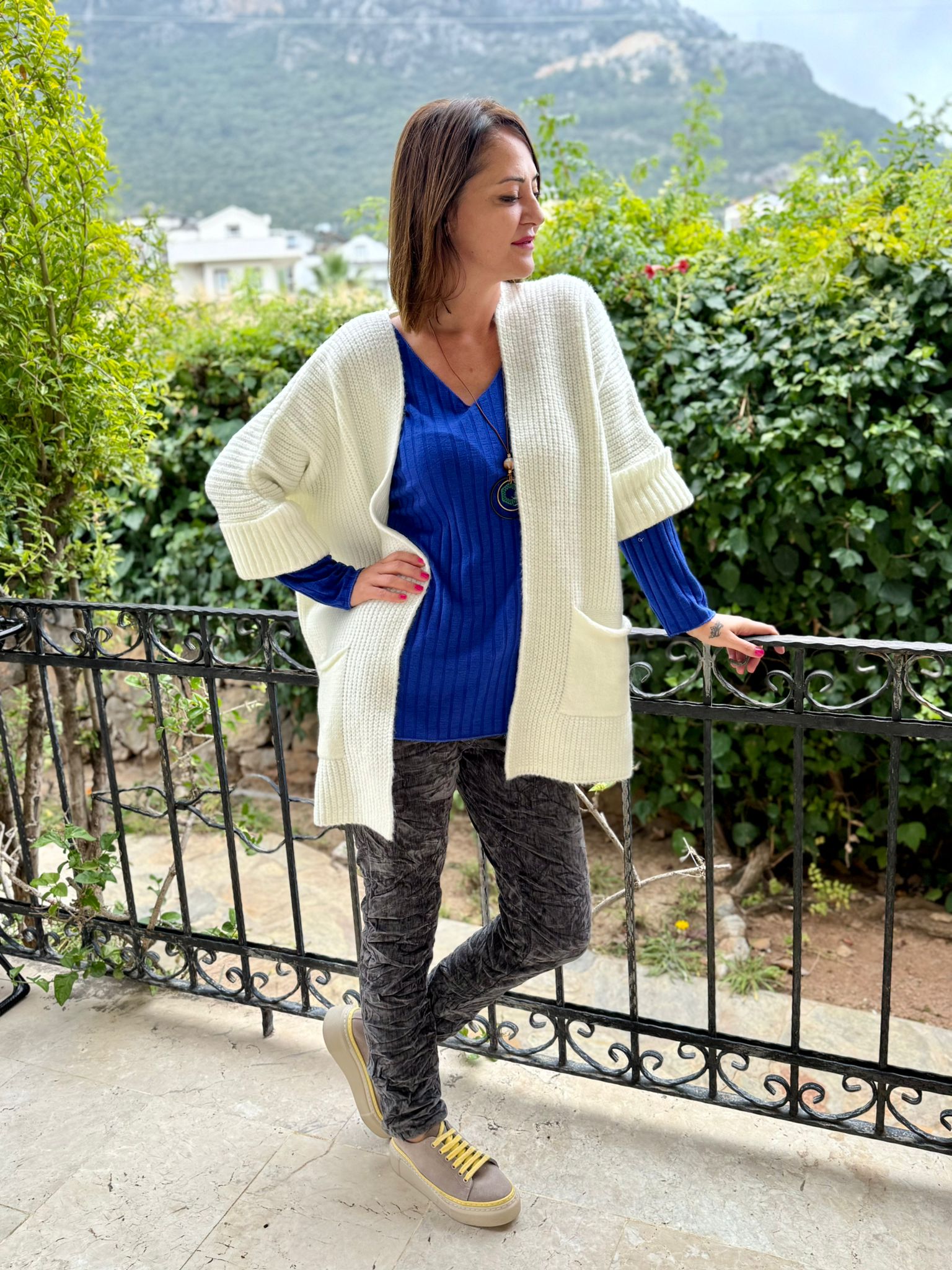 Sc2403 Jersey De Punto Lavado Marrón