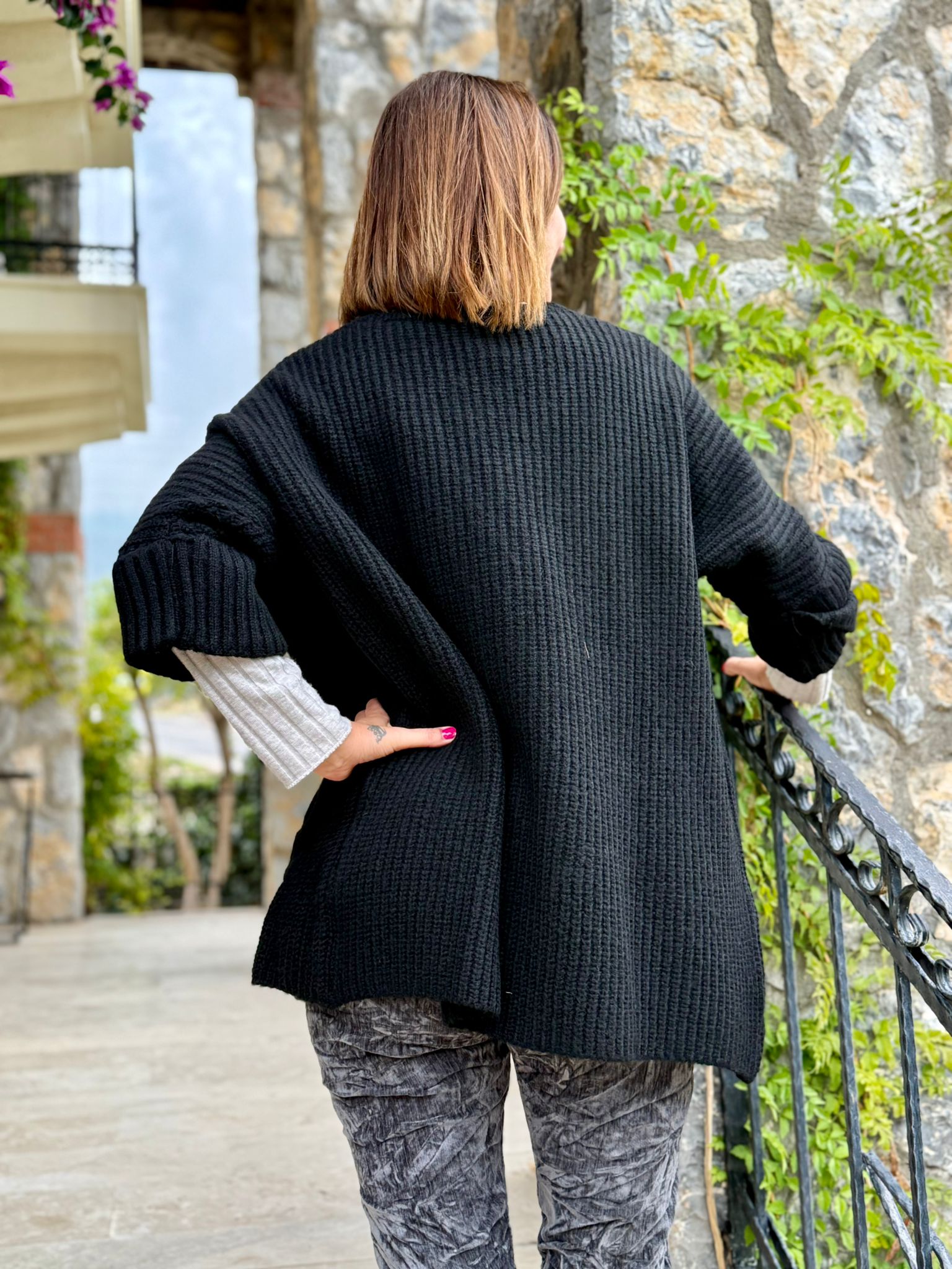 Sc2403 Jersey De Punto Lavado Marrón