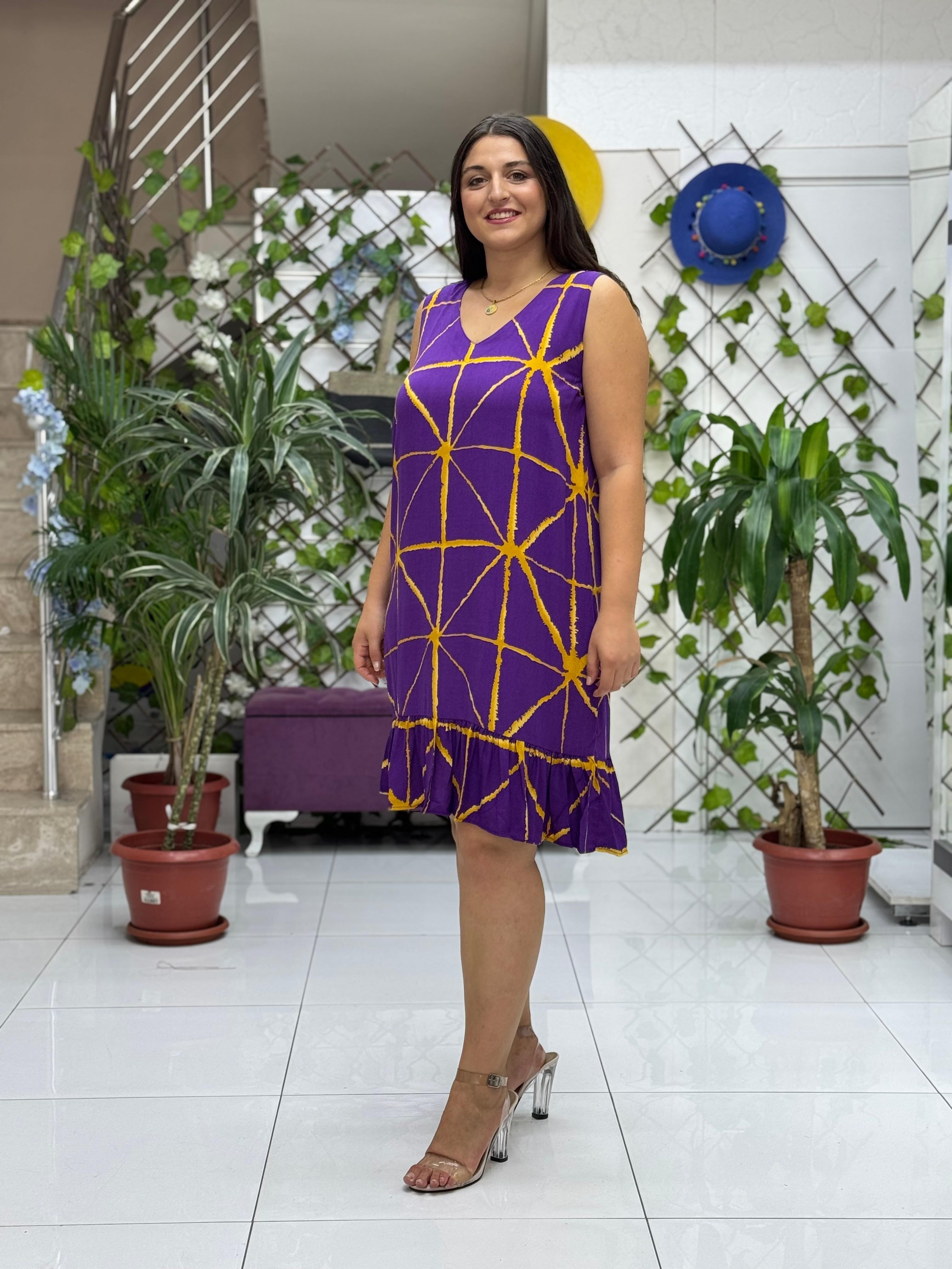 ALN16056 Viskon Alanya Elbise