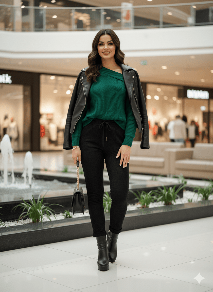 LS57119 İtalyan Süet Pantolon Siyah