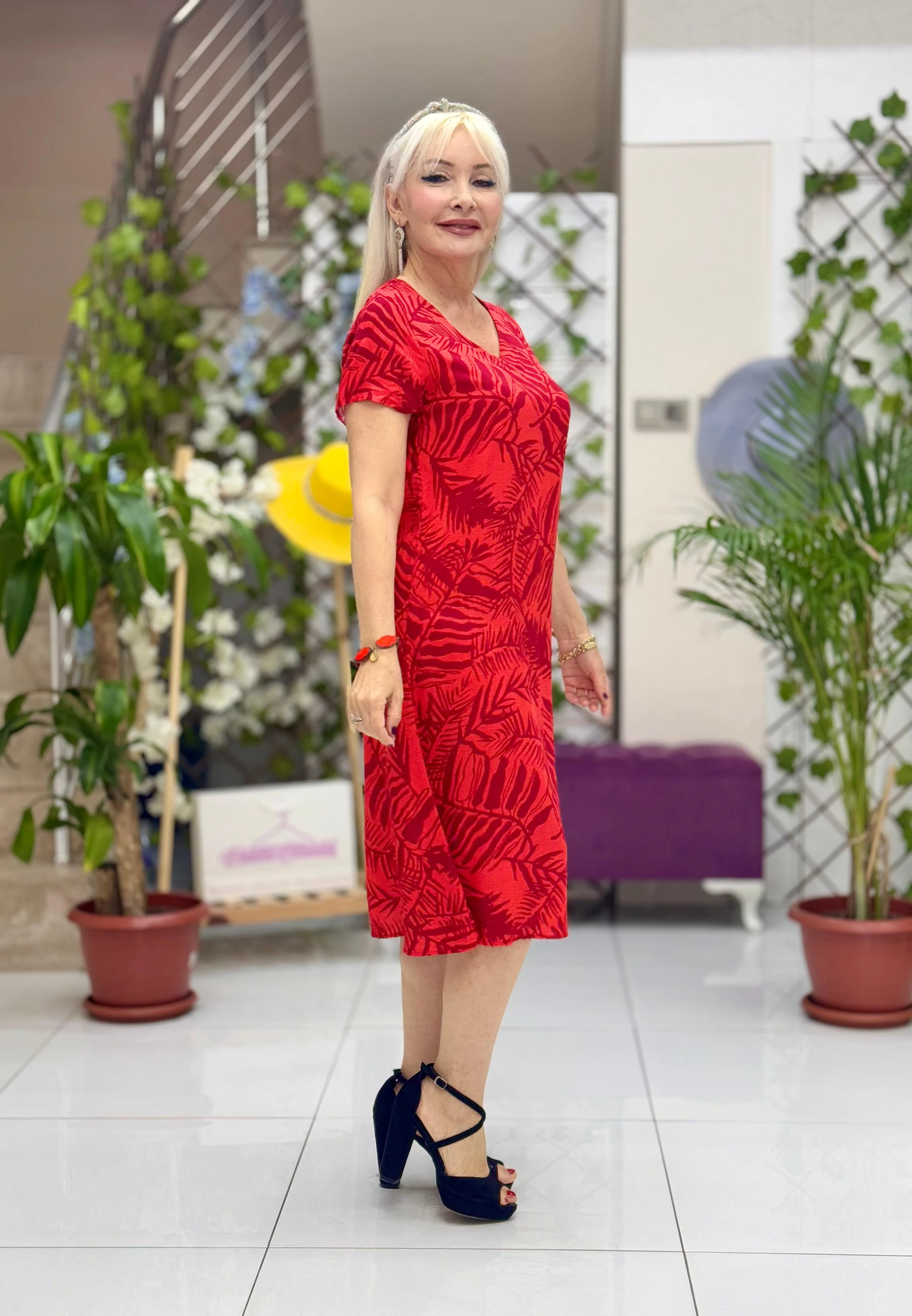 DM70041 Demet Viskon Elbise