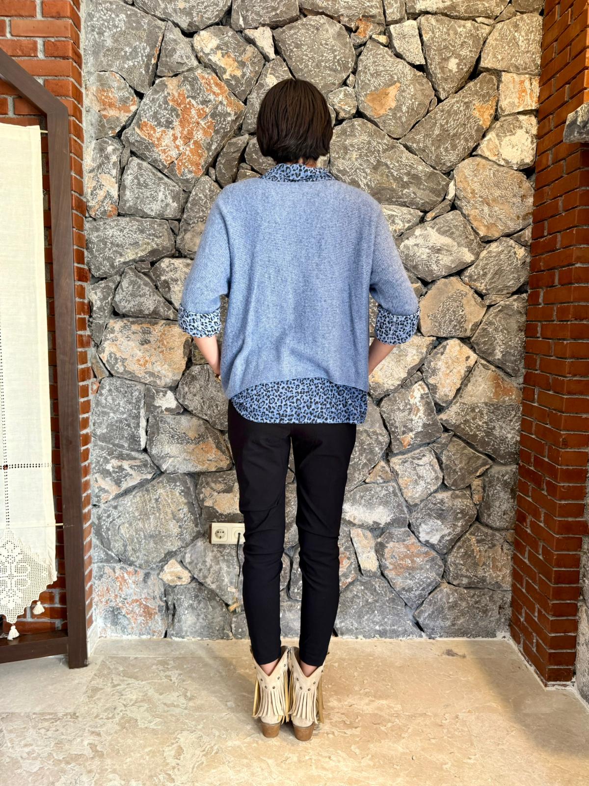 P6811 Prendas de punto con estampado de camuflaje Caqui