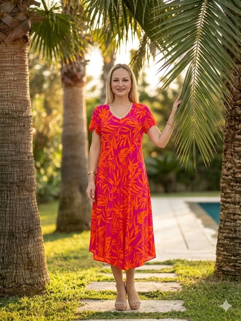 FD17097 Viskon Frida Elbise