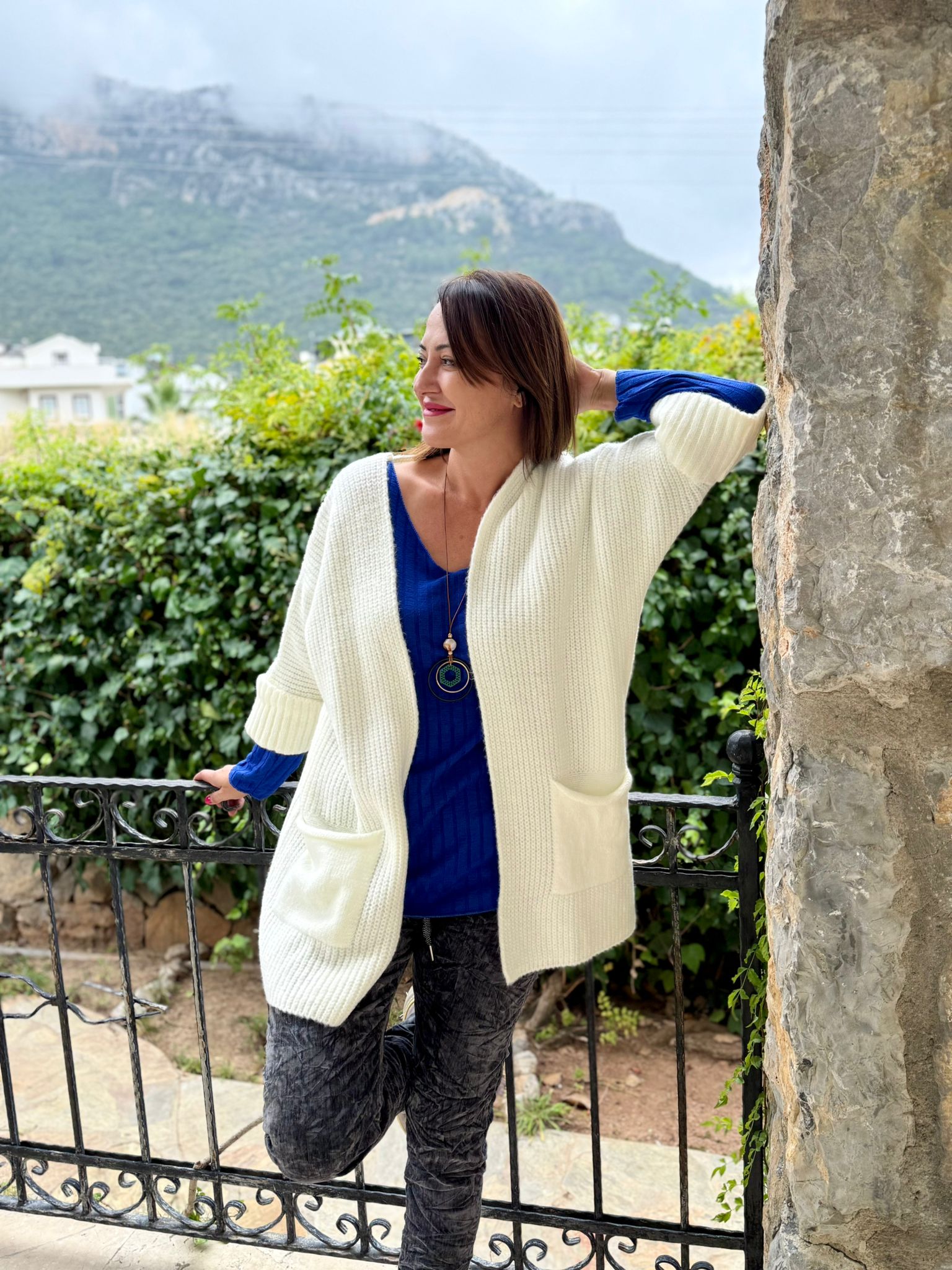 Sc2403 Jersey De Punto Lavado Marrón