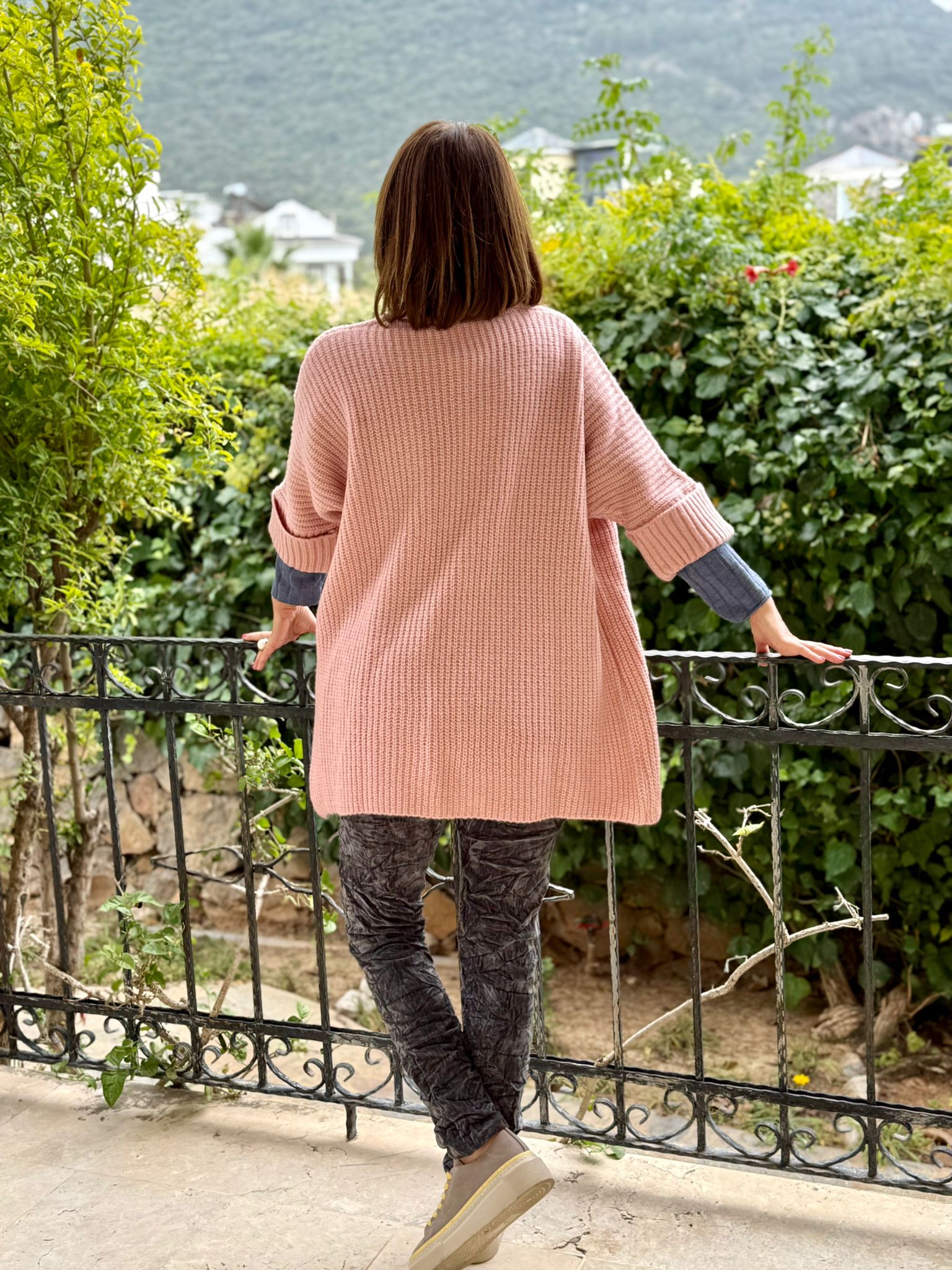 Sc2403 Jersey De Punto Lavado Marrón