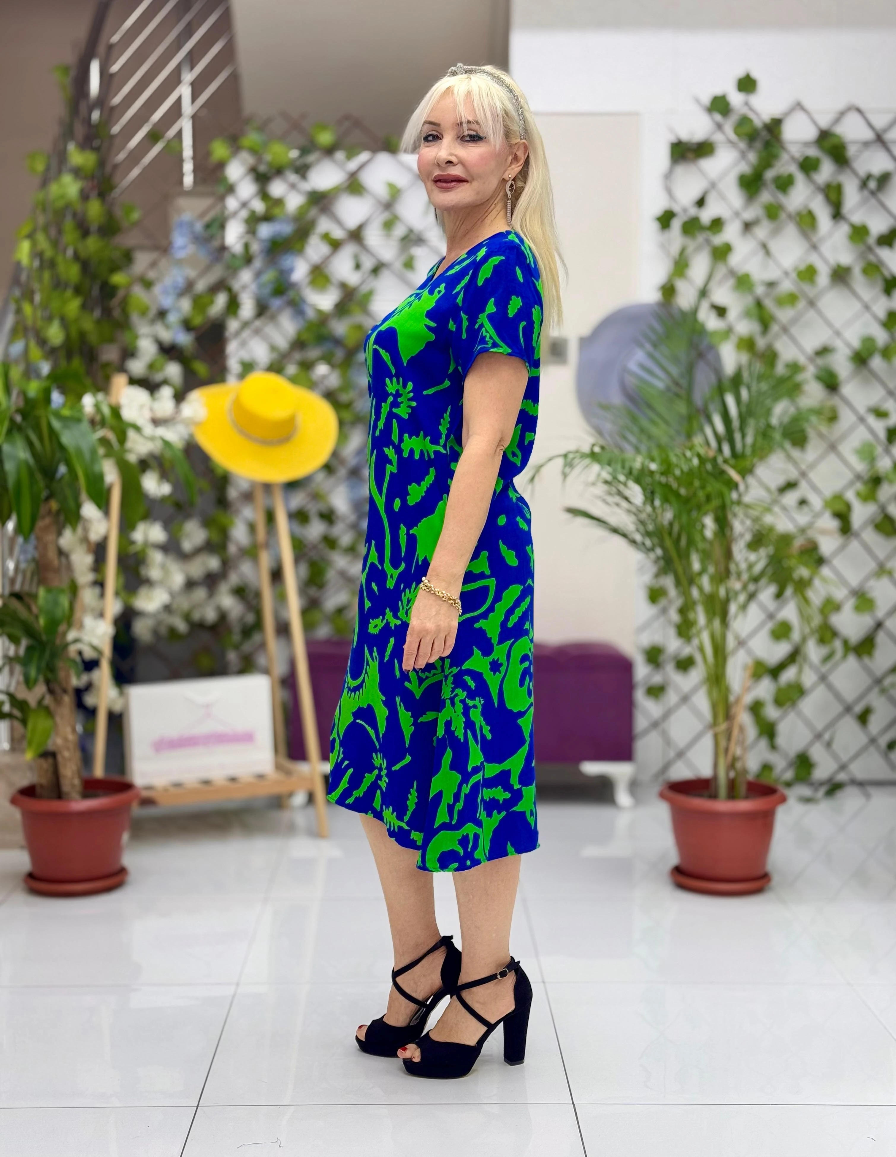 DM70033 Demet Viskon Elbise