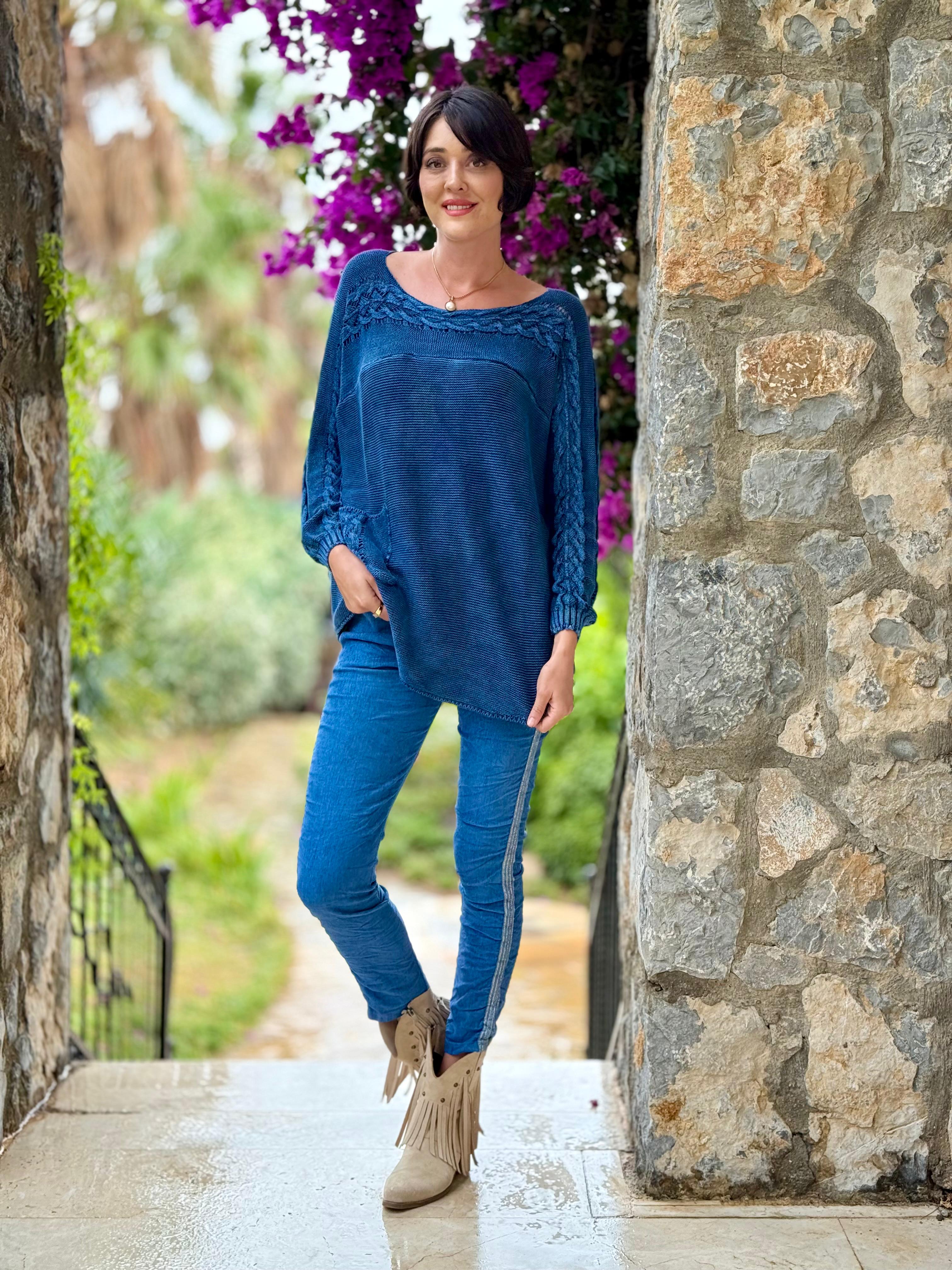 Sc2403 Jersey Punto Lavable Azul Marino