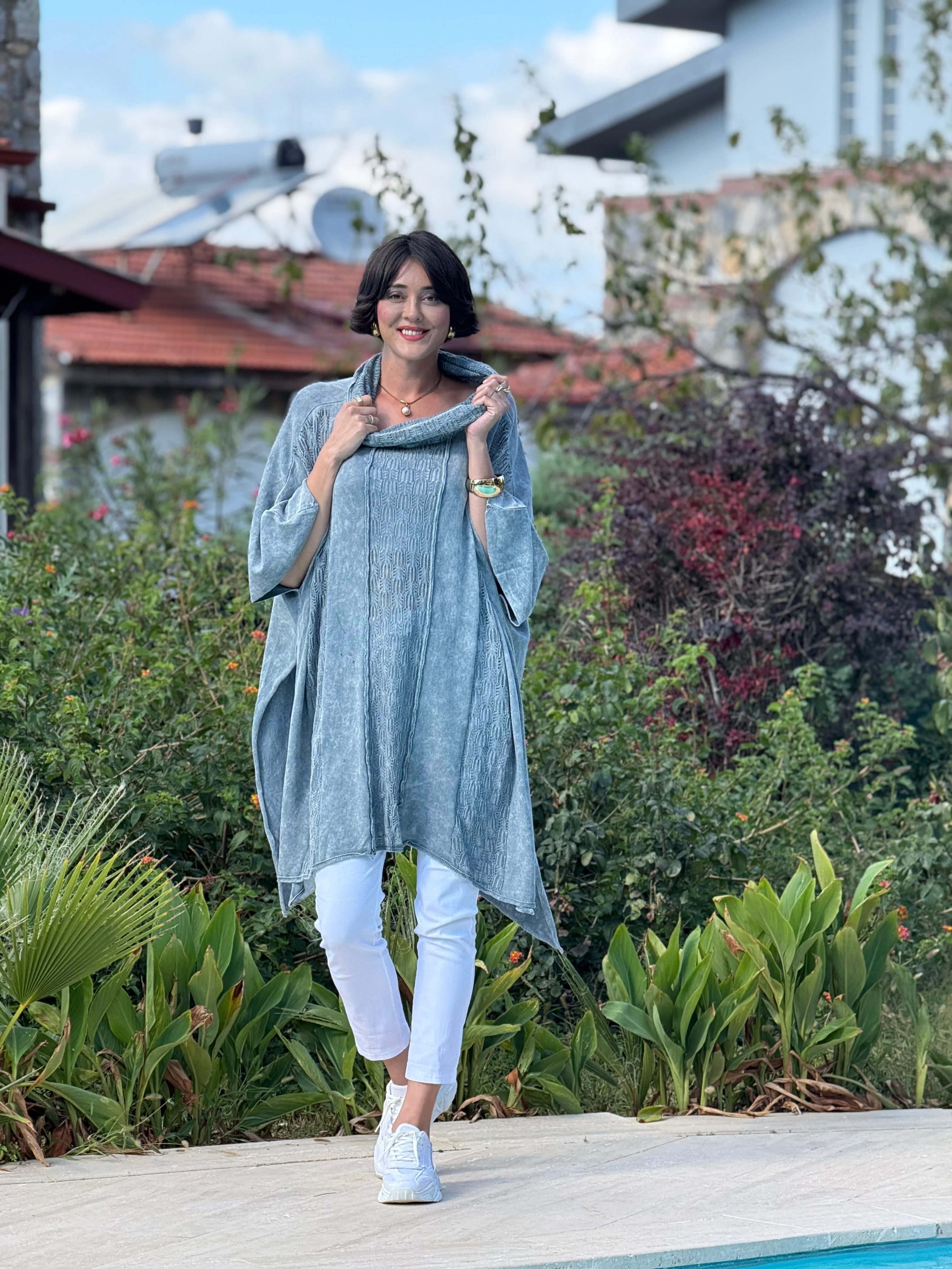 Sc2403 Jersey De Punto Lavado Marrón