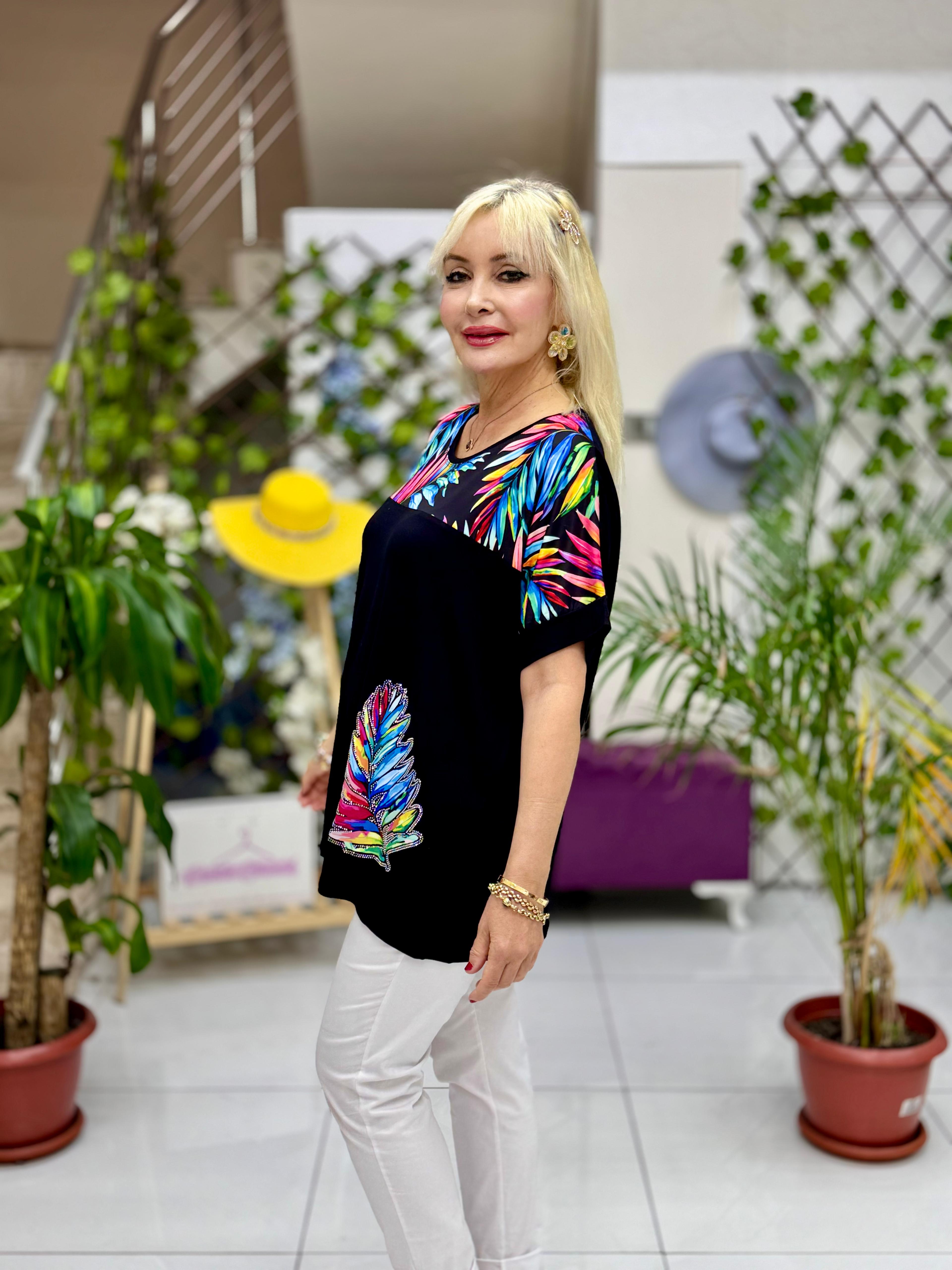 MS52329 Turlu Viskon Bluz