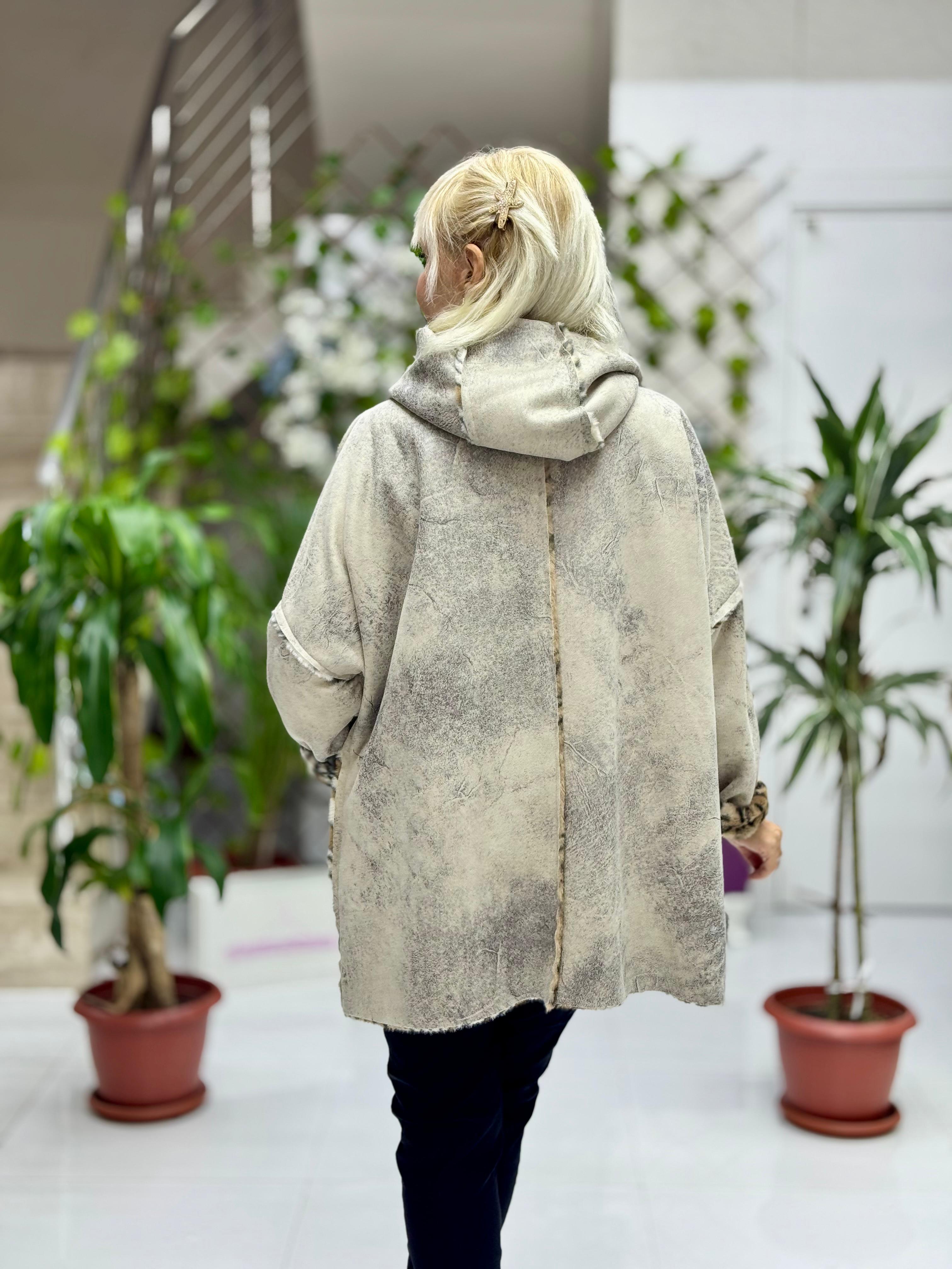 YG4170 Çift Taraflı Kapamasız İtalyan Nubuk Kaban Taş