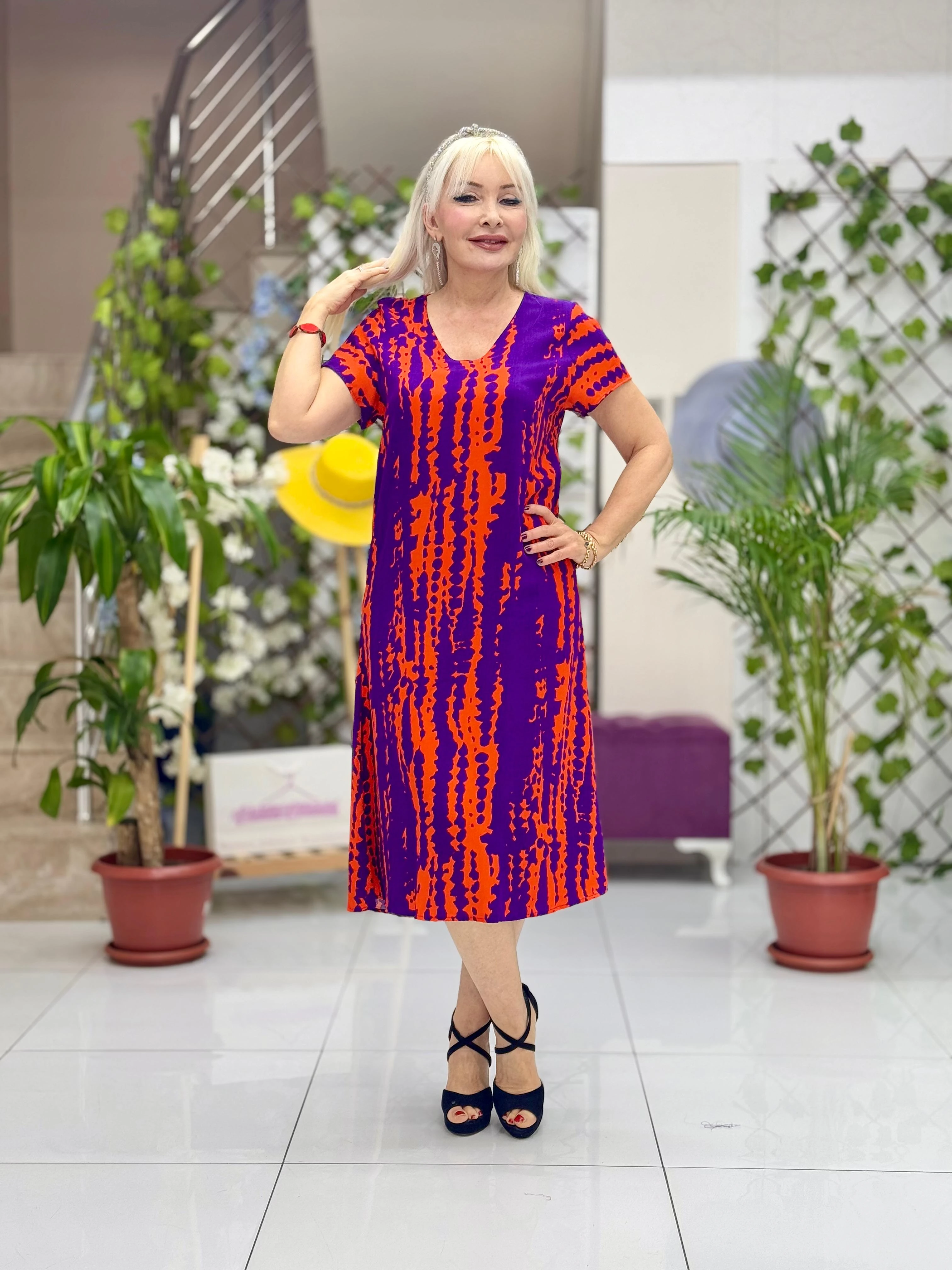 DM70038 Demet Viskon Elbise