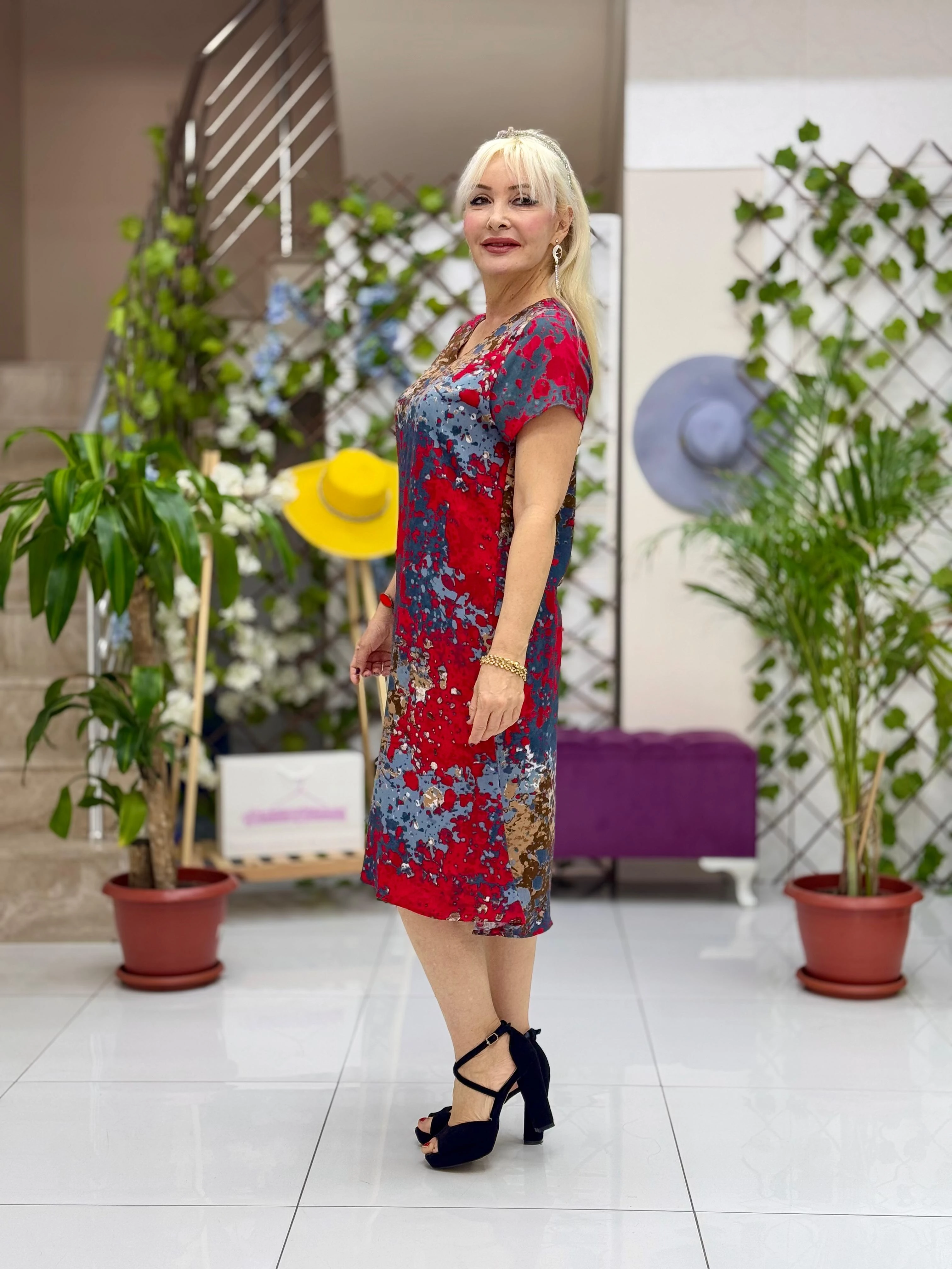 DM70023 Demet Viskon Elbise