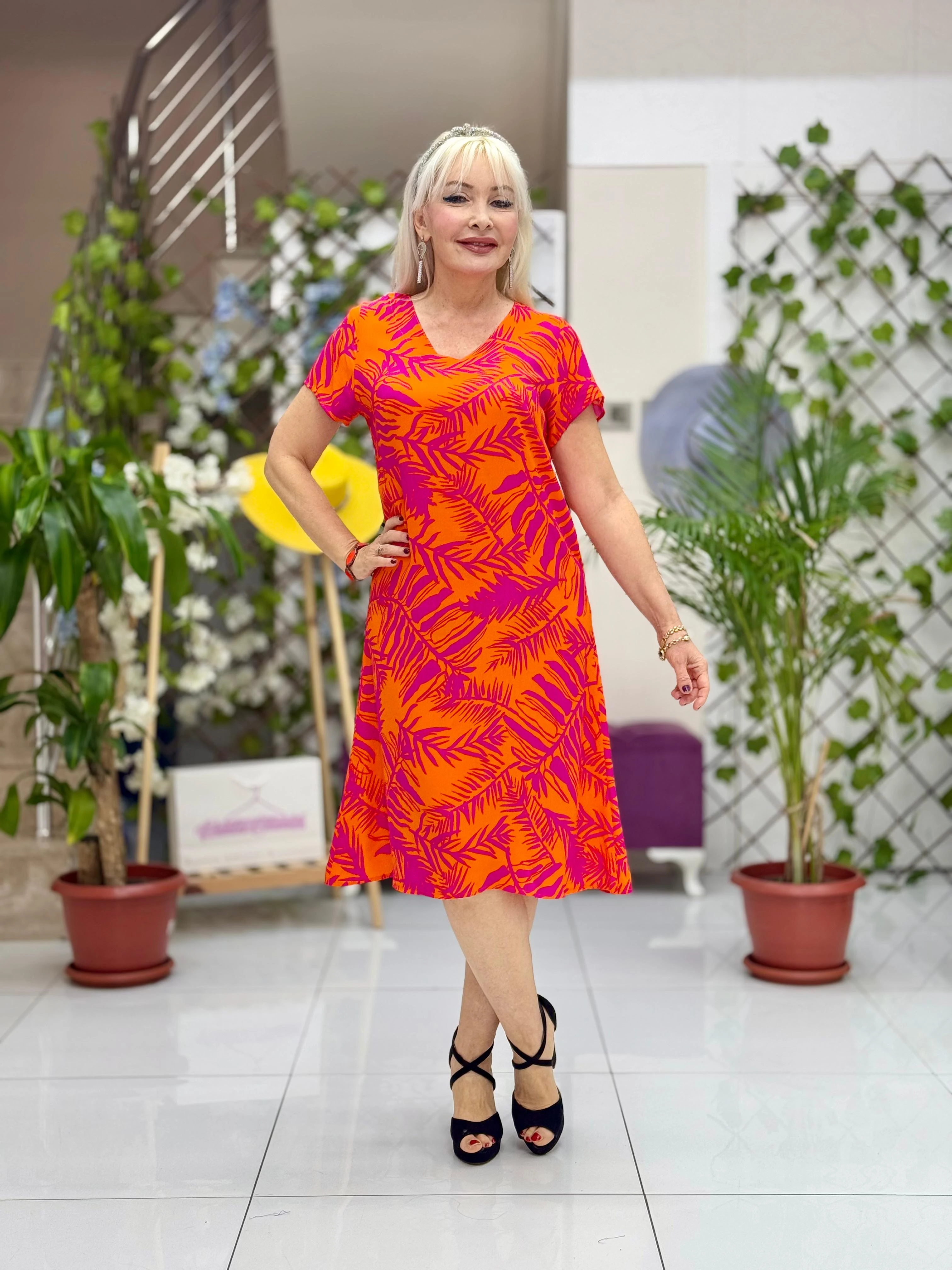 DM70035 Demet Viskon Elbise