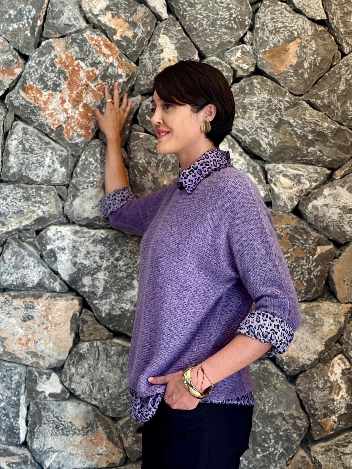 P6811 Prendas de punto con estampado de camuflaje Caqui