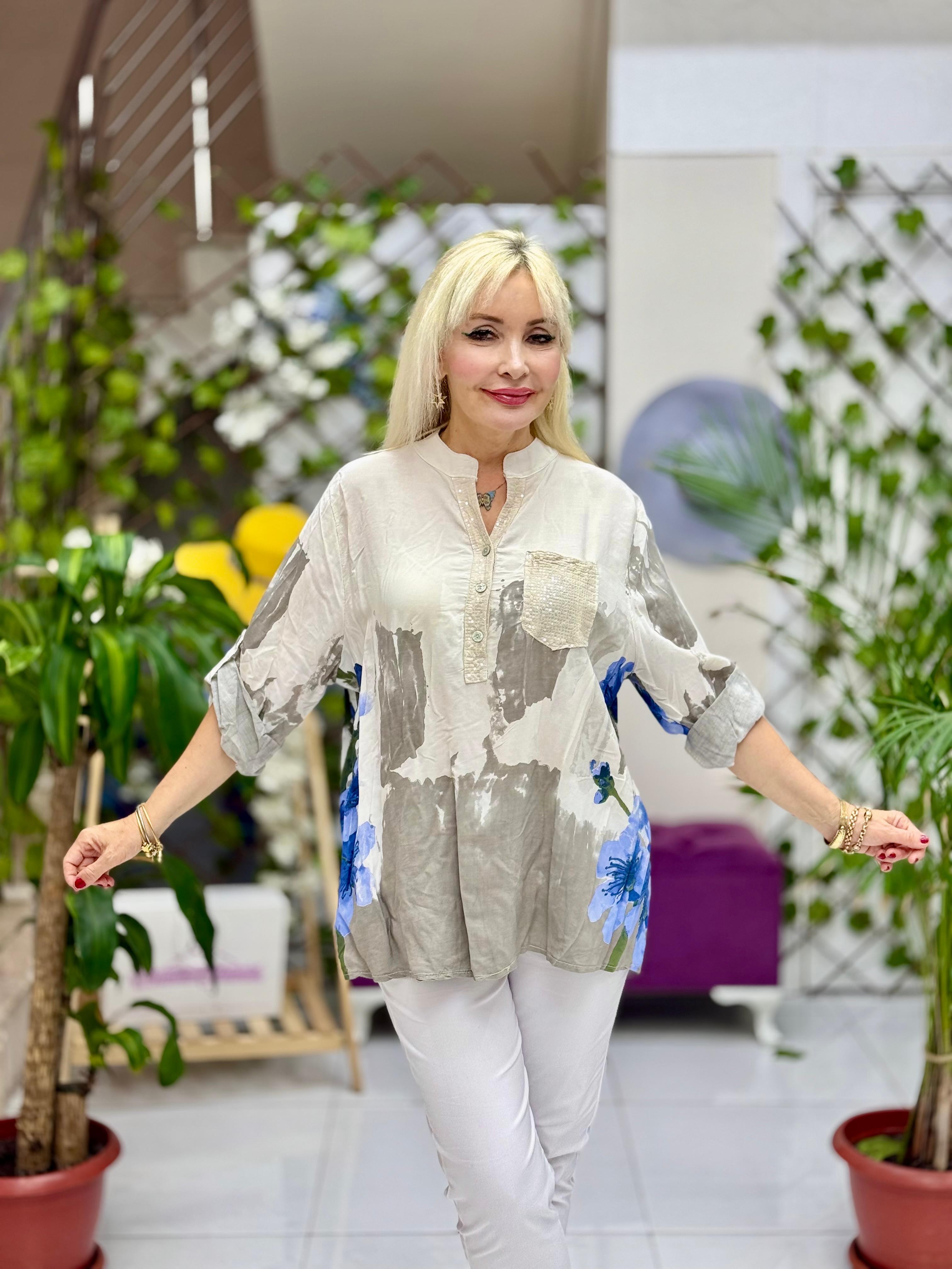 NC15430 İtalyan Coton Bluz Beyaz