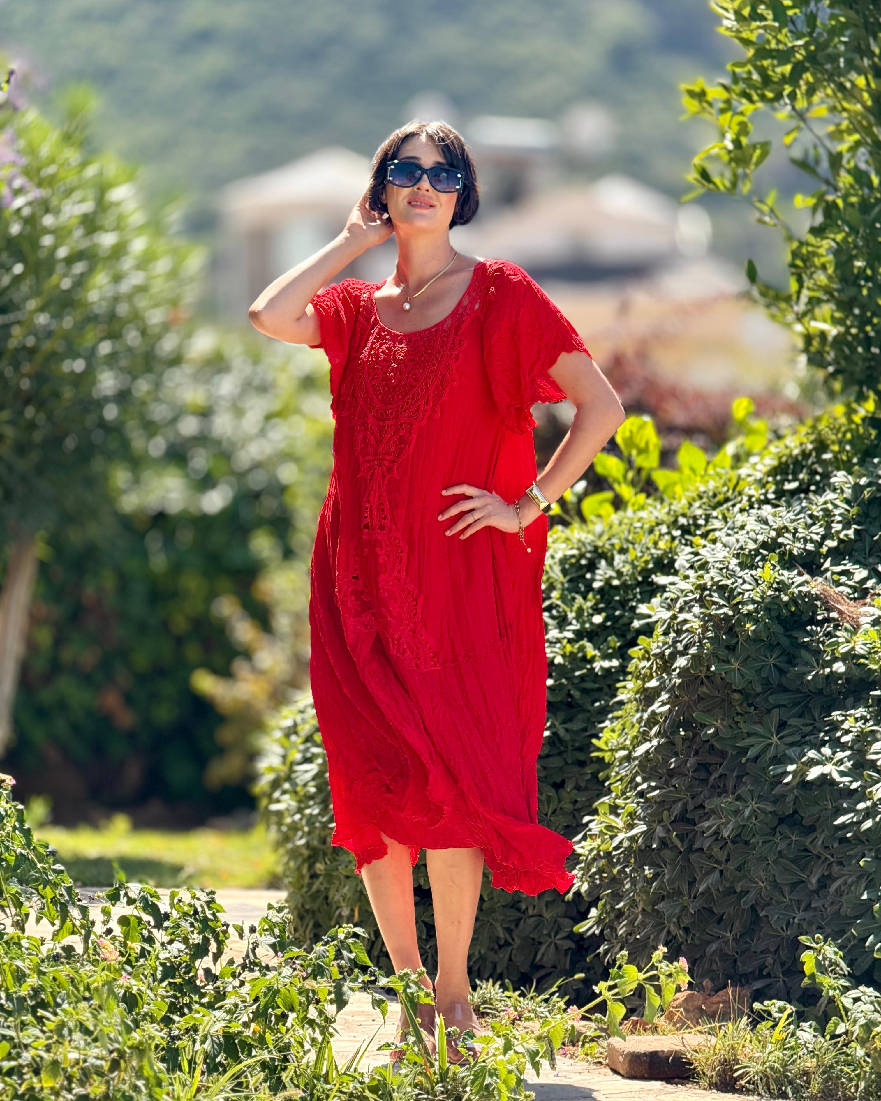 M1420 Vestido Hürrem Rojo
