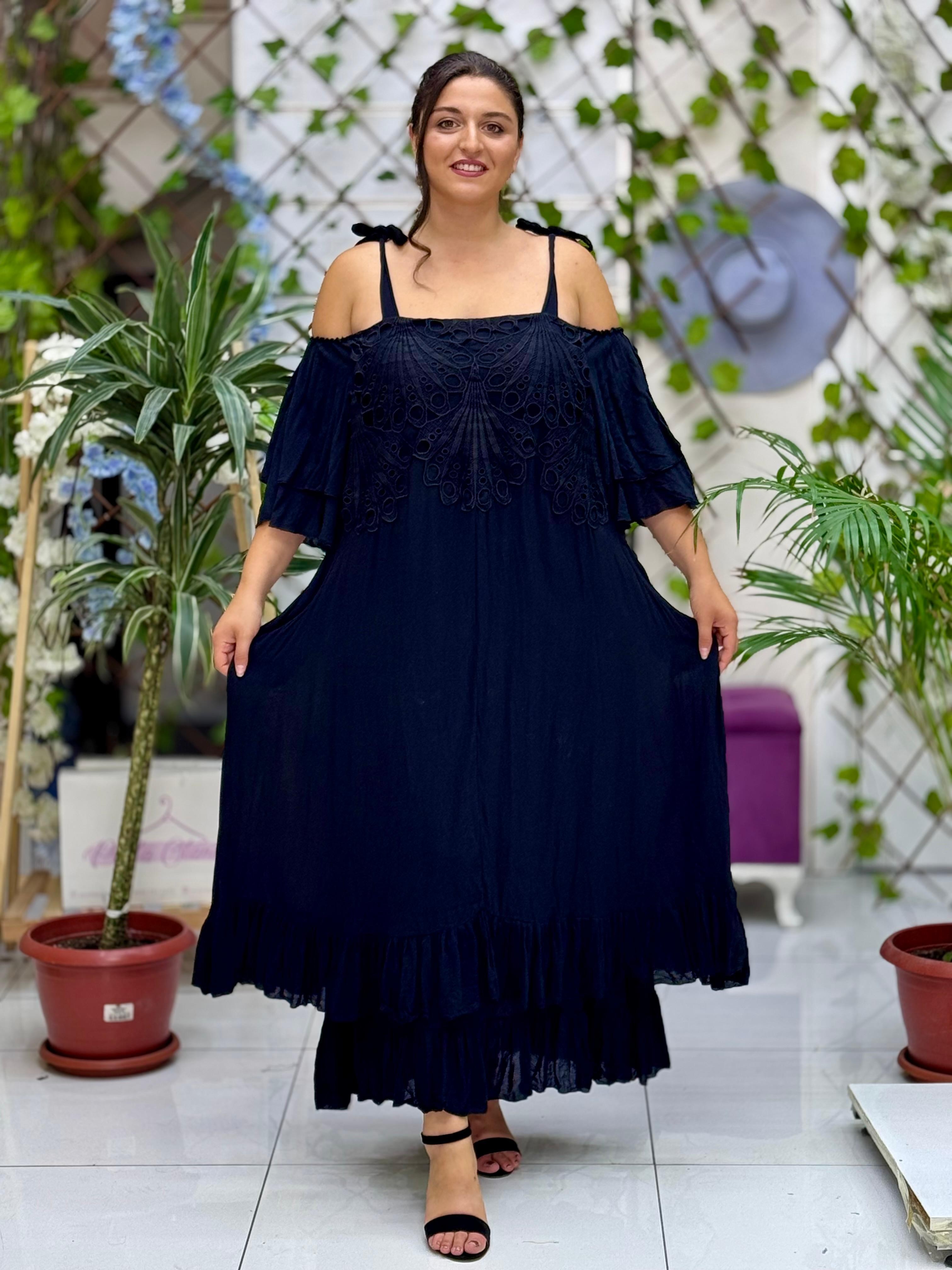 M1046 Vestido Voile Sin Mangas Turquesa