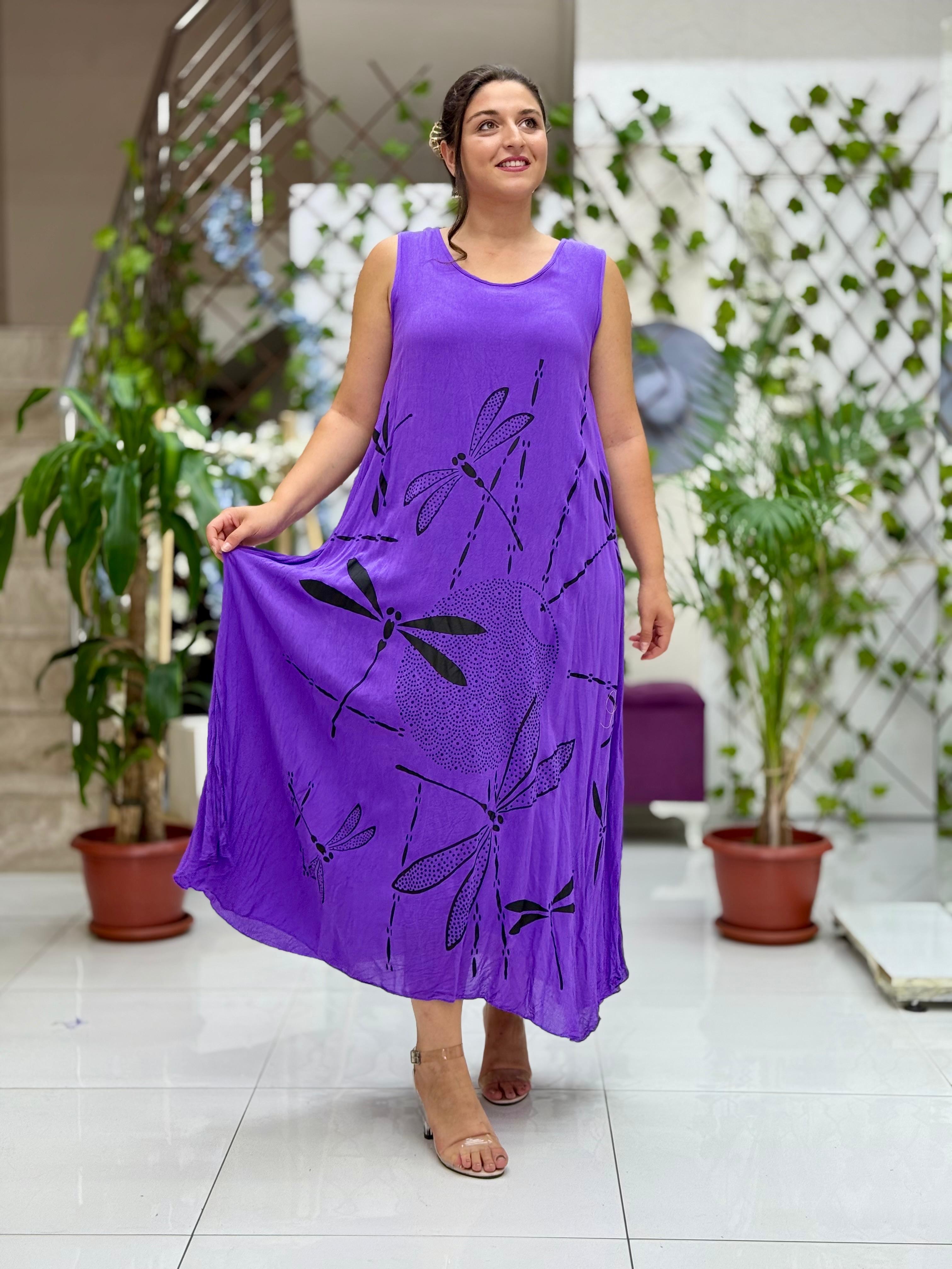 M1046 Vestido Voile Sin Mangas Turquesa