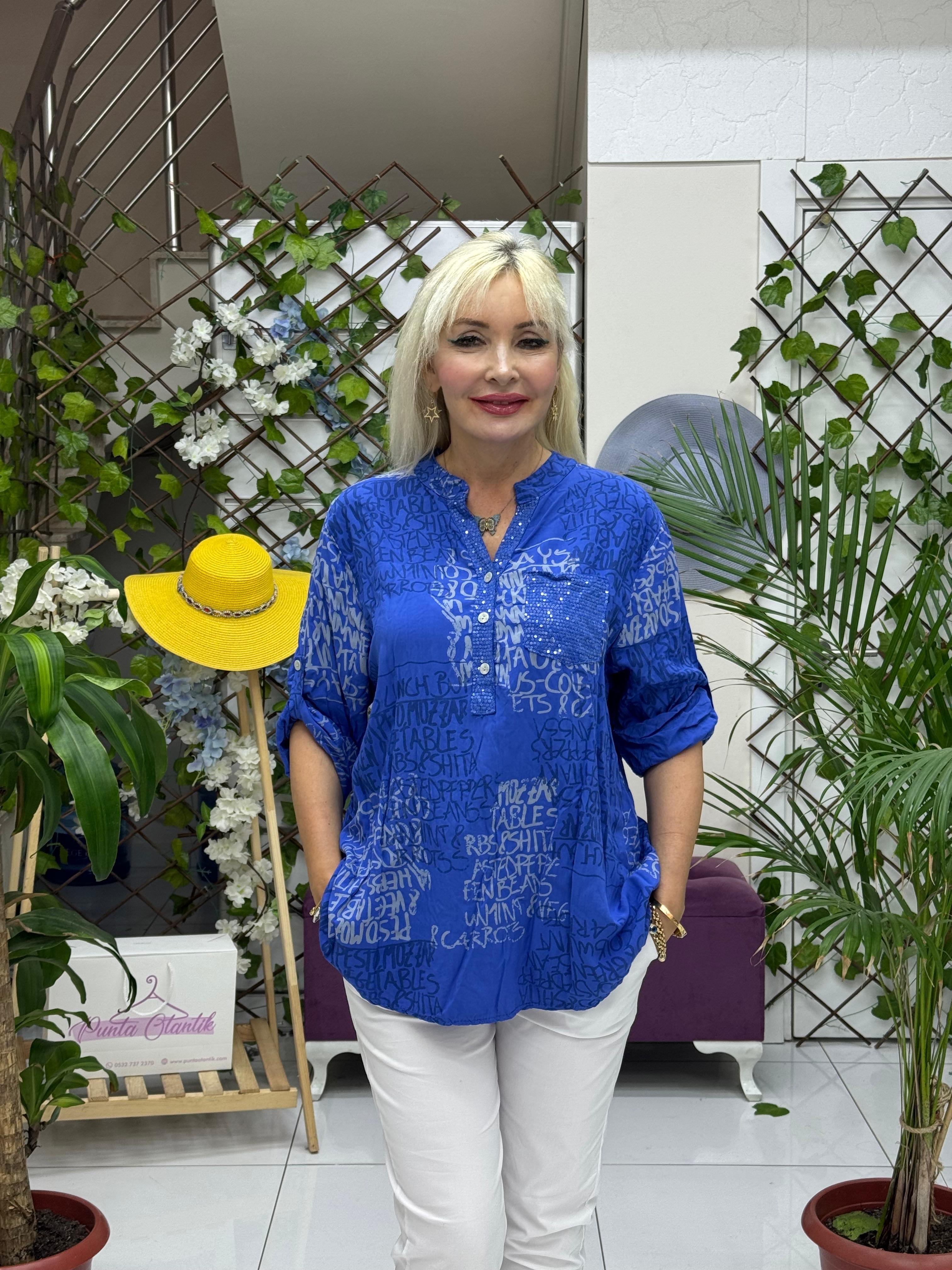 NC15410 İtalyan Coton Bluz Saks