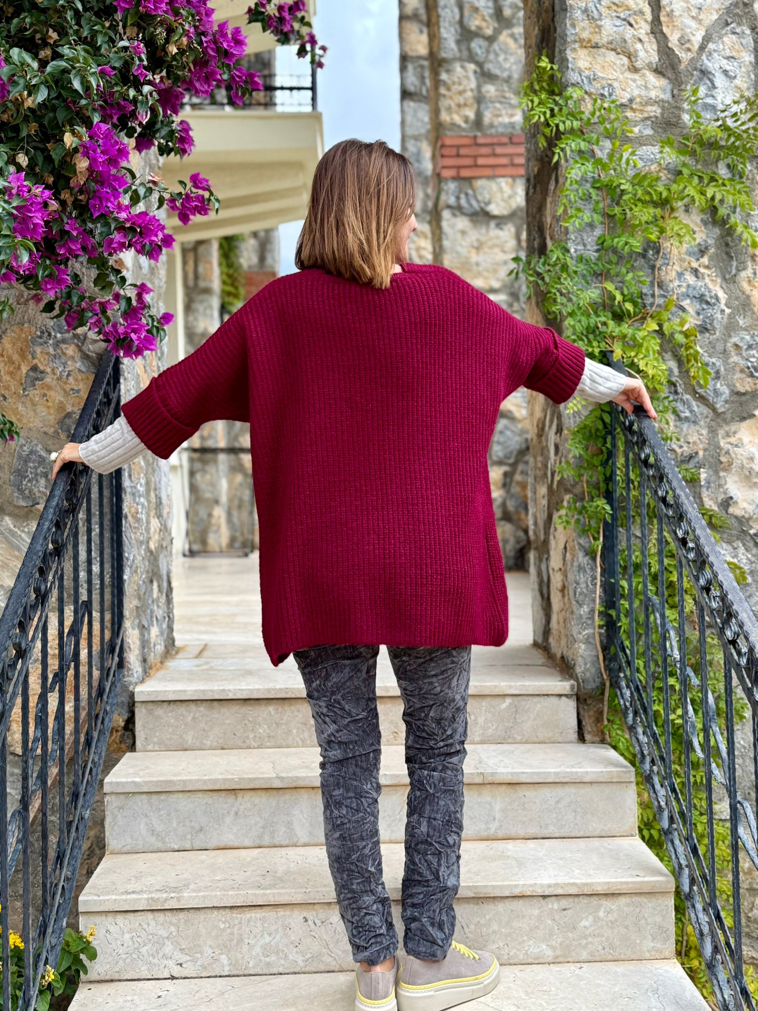 Sc2403 Jersey De Punto Lavado Marrón