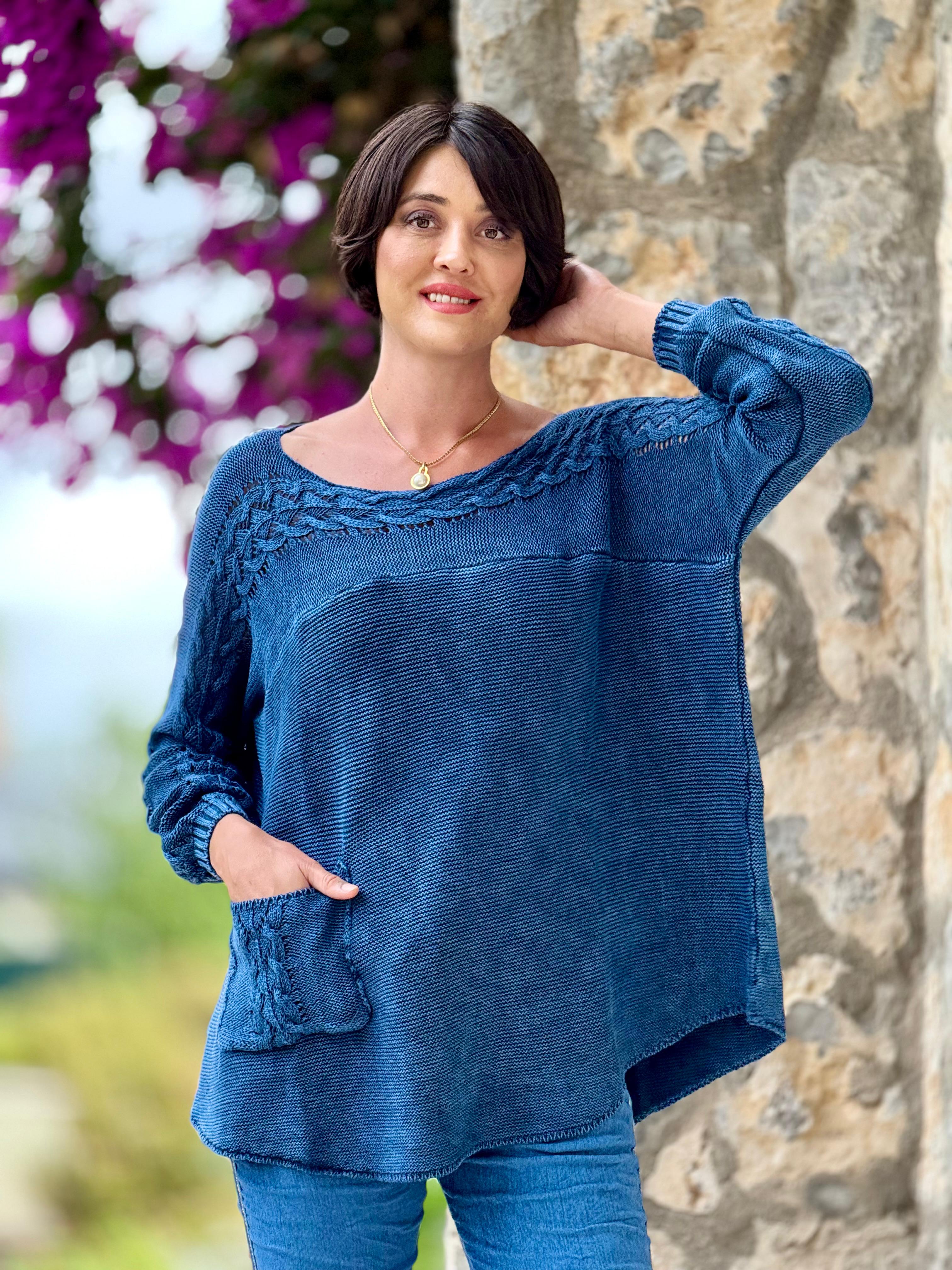 Sc2403 Jersey Punto Lavable Azul Marino