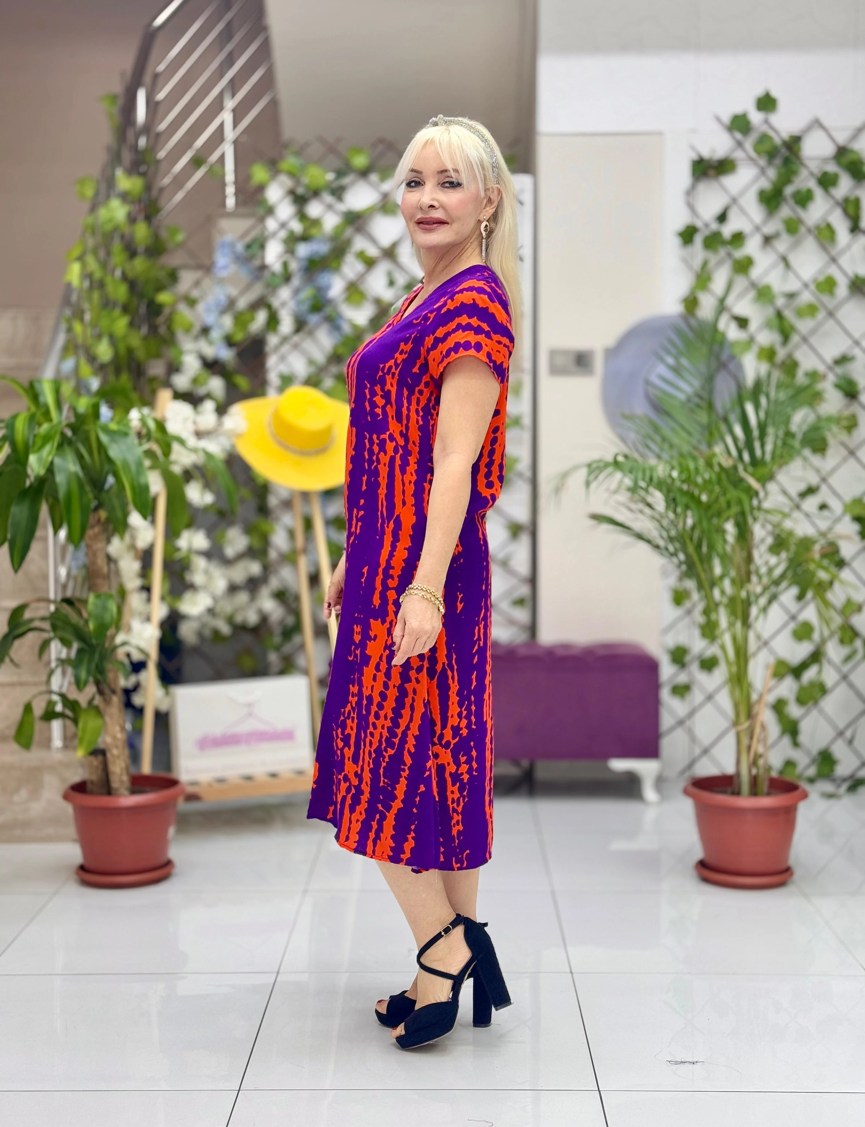 DM70038 Demet Viskon Elbise