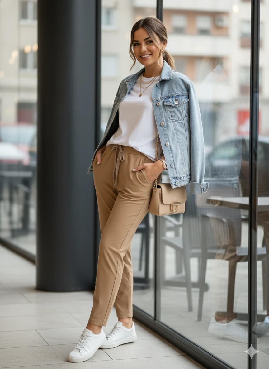 AY18004 Likralı Coton Pantolon Büyük Kalıp Camel