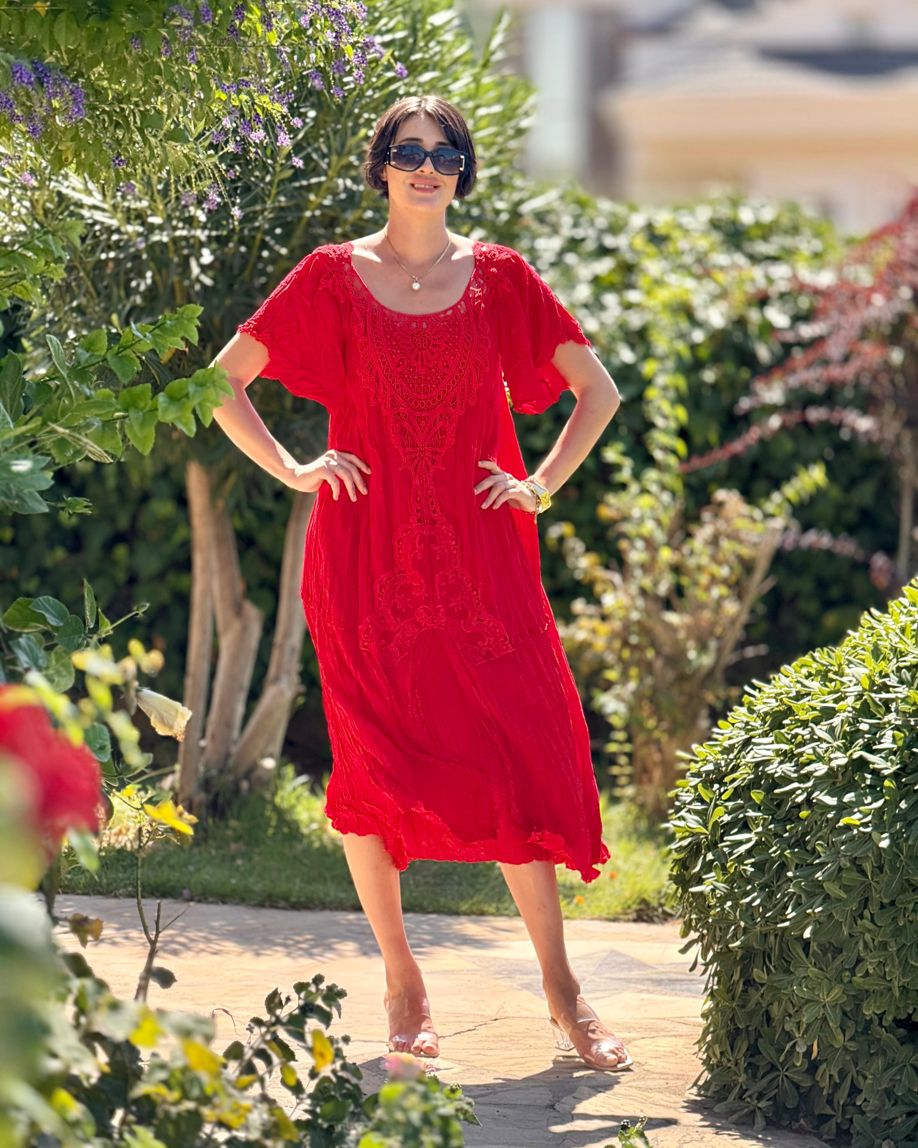 M1420 Vestido Hürrem Rojo