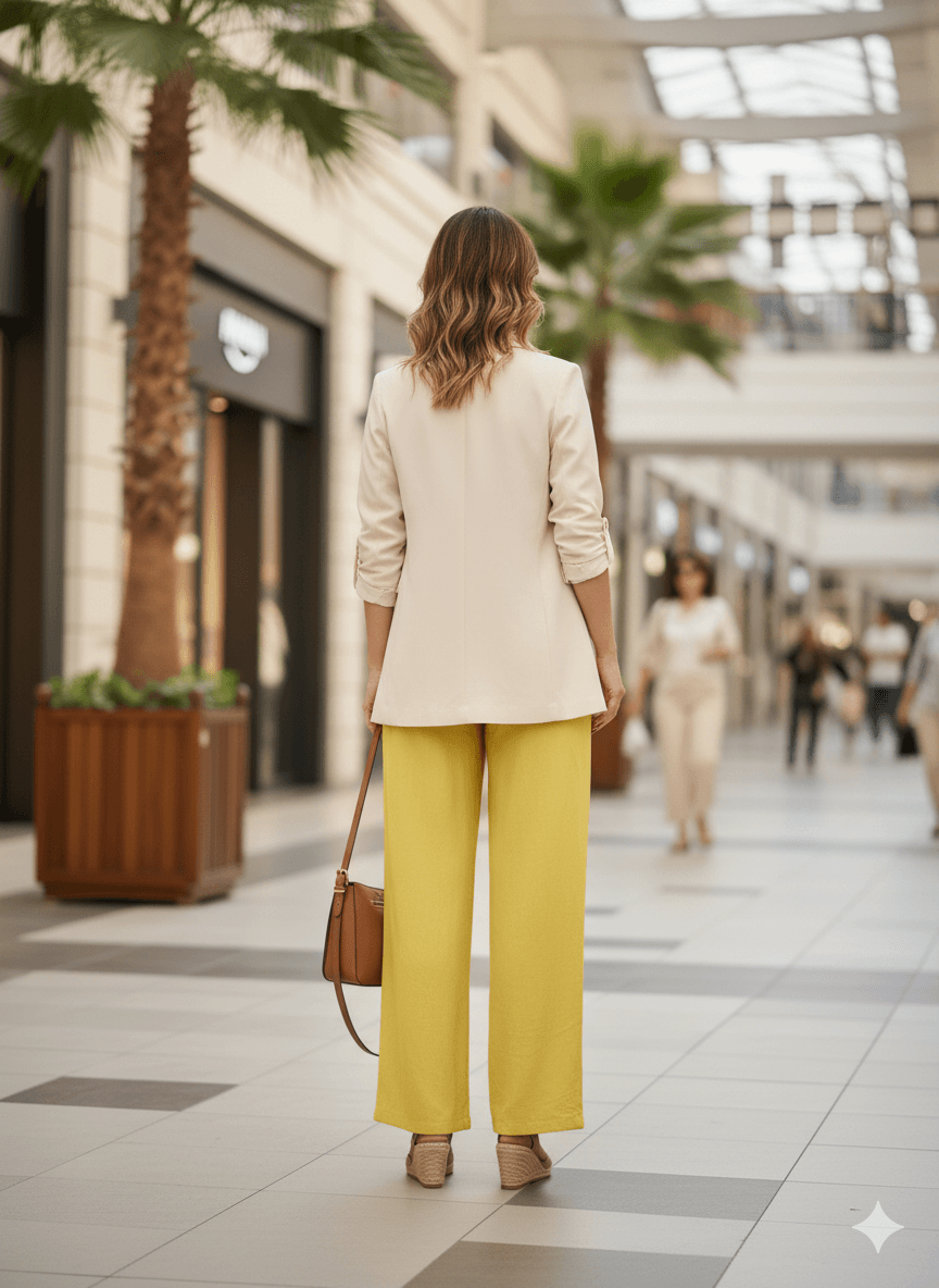 P3082 PANTALÓN LINO ITALIANO MARRÓN