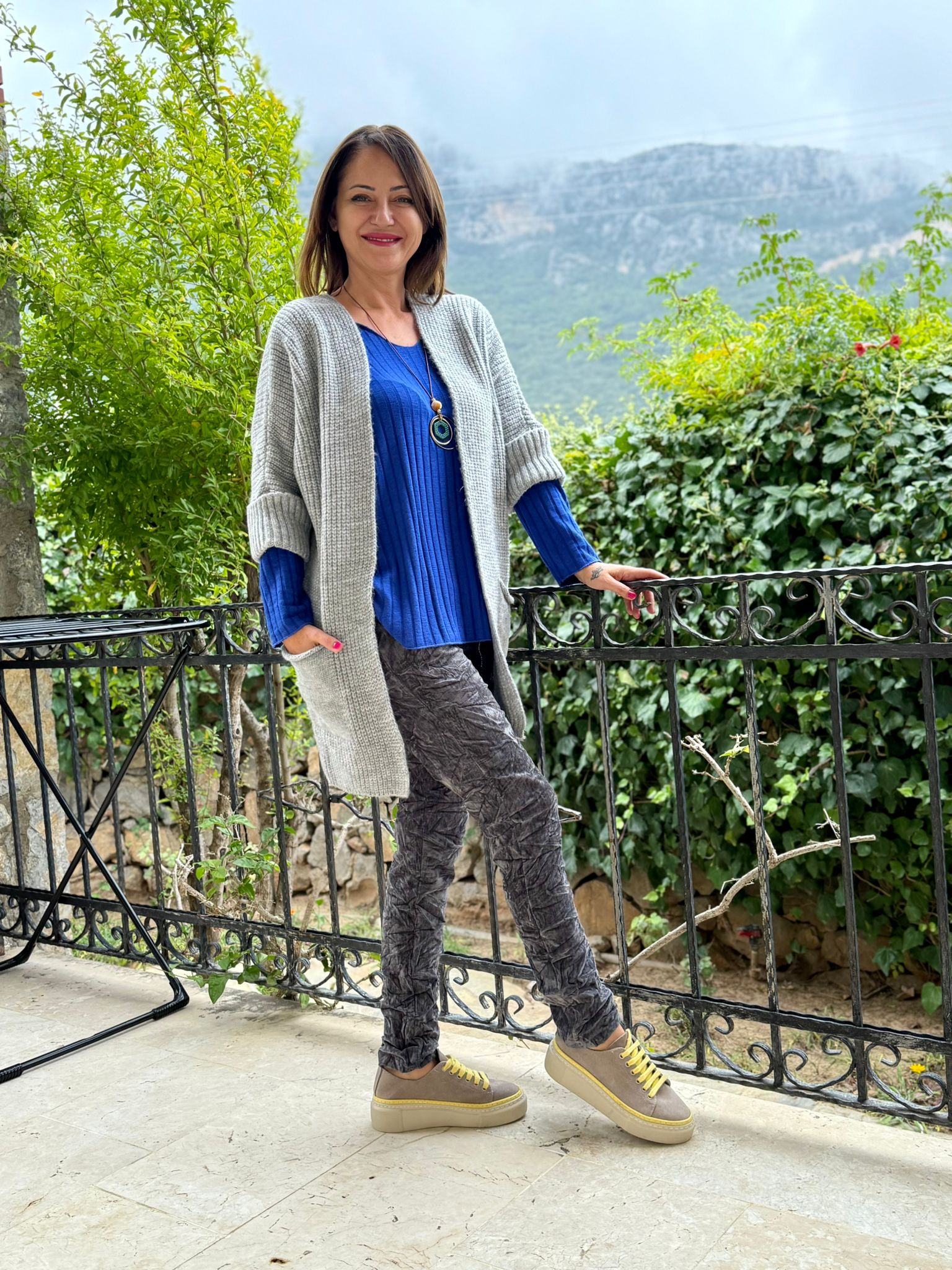 Sc2403 Jersey De Punto Lavado Marrón