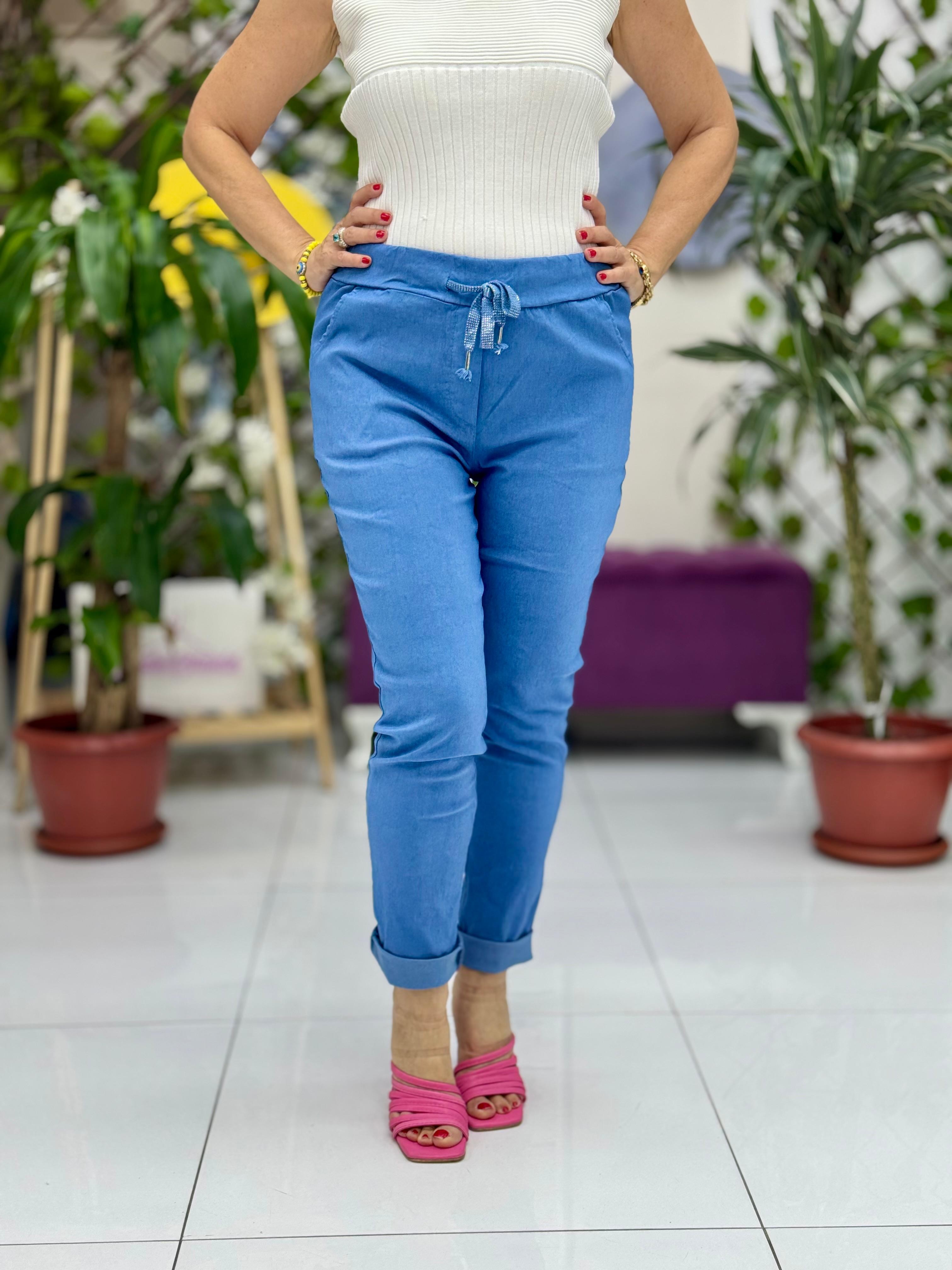 NC24009 İtalyan Coton Pantolon Marin
