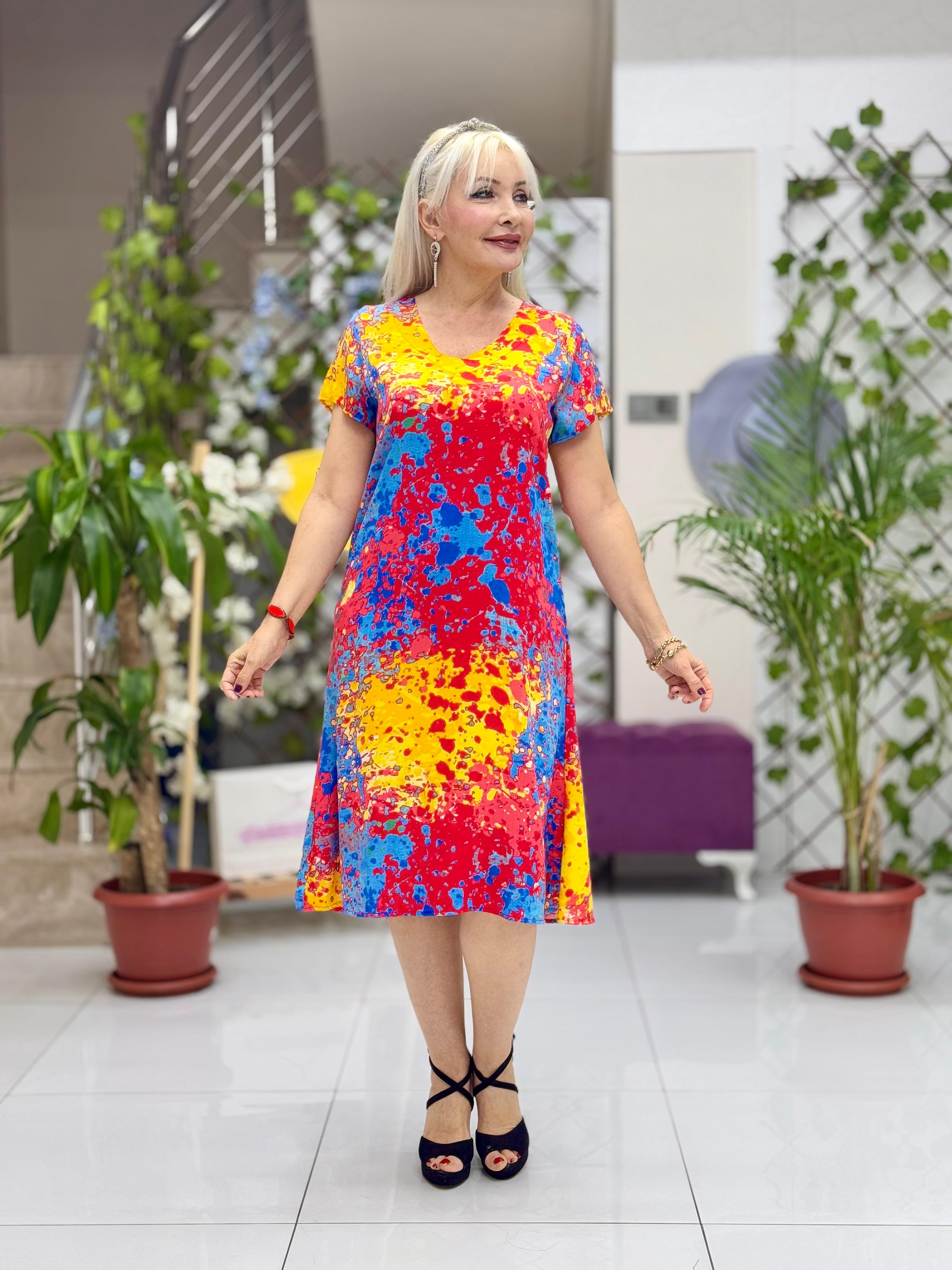 DM70036 Demet Viskon Elbise