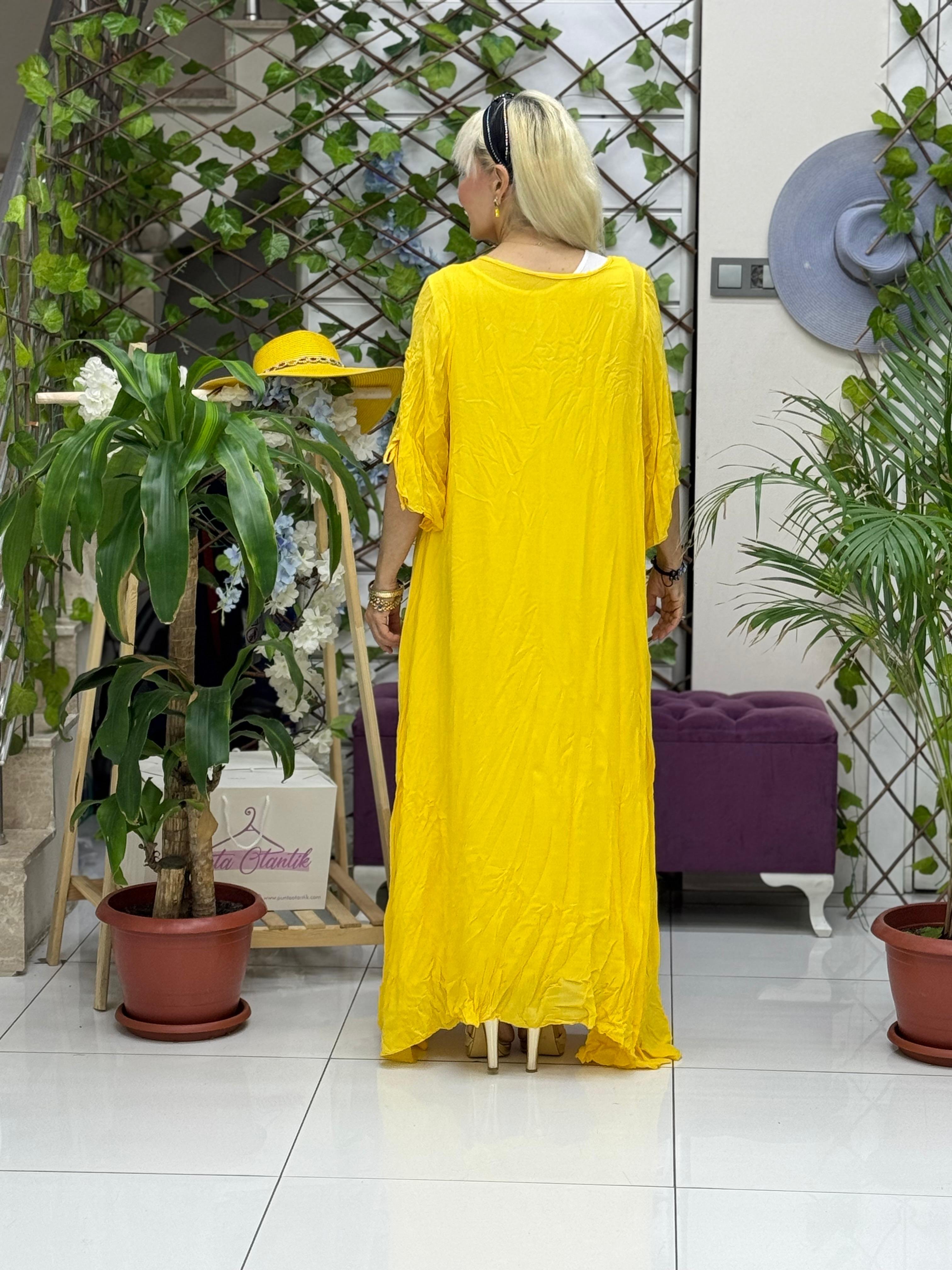 M1046 Vestido Voile Sin Mangas Rojo